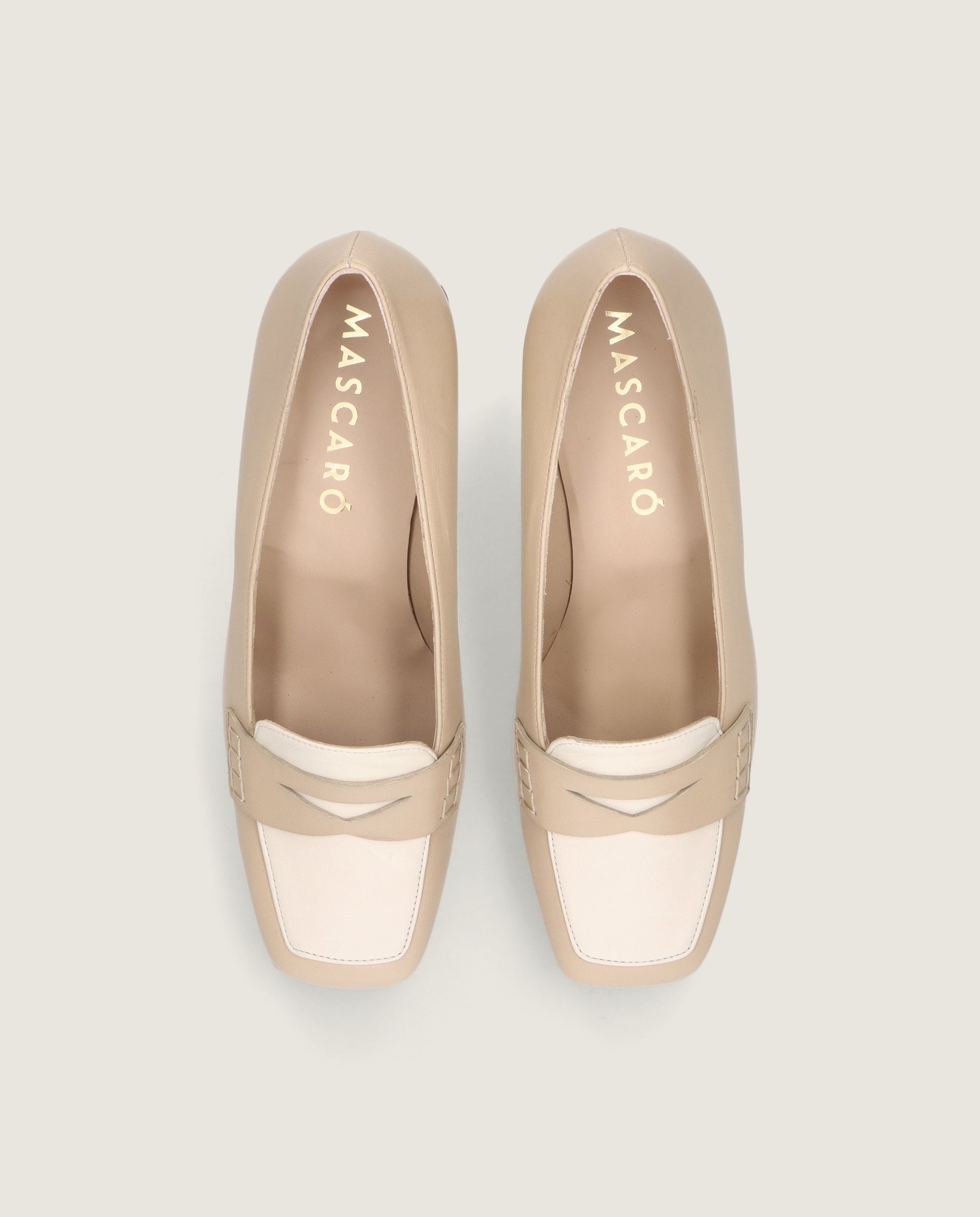 Vista alternativa de Loafers Anuk Beiges Piel por Mascaro