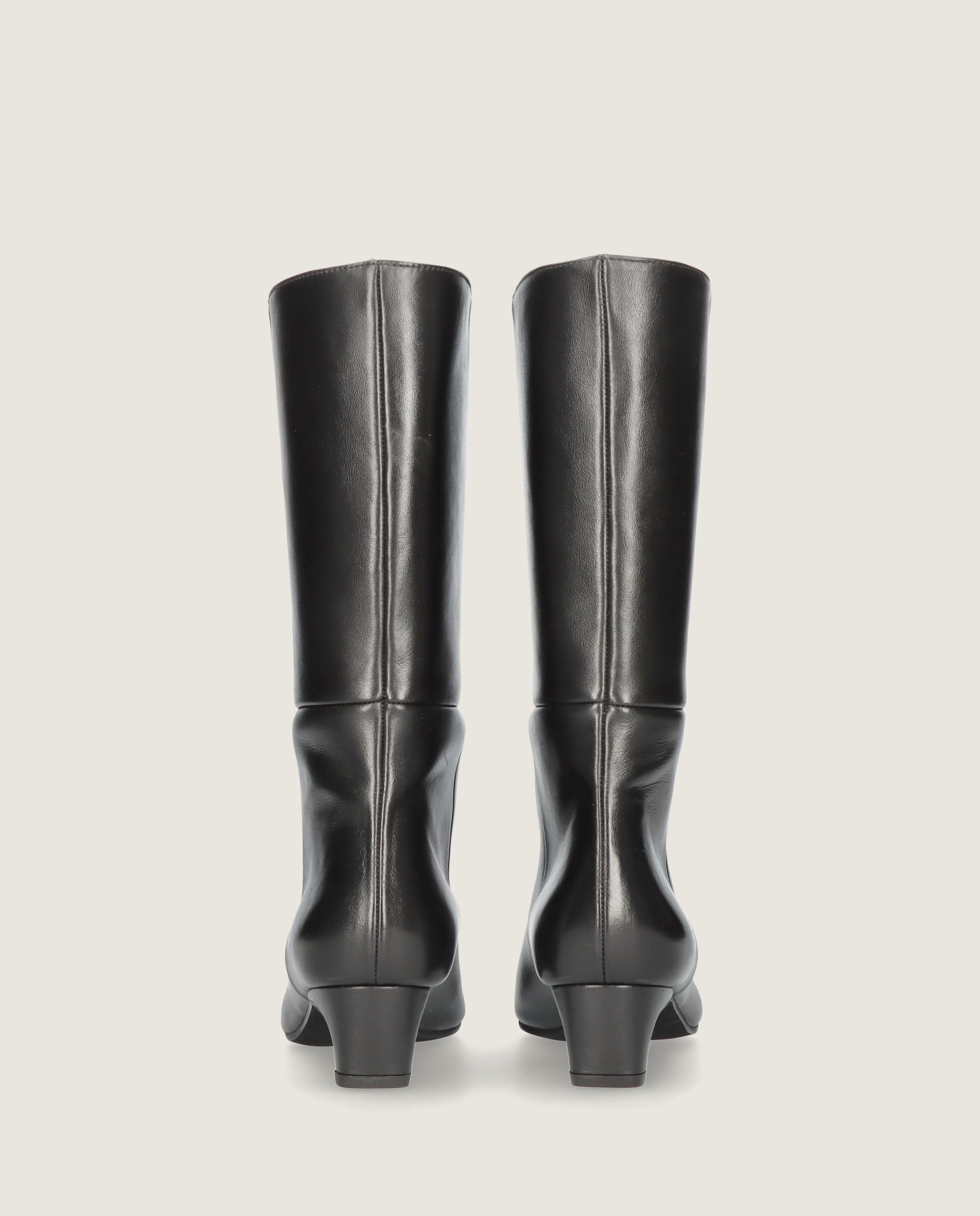 Greta Stiefel Schwarz Leder