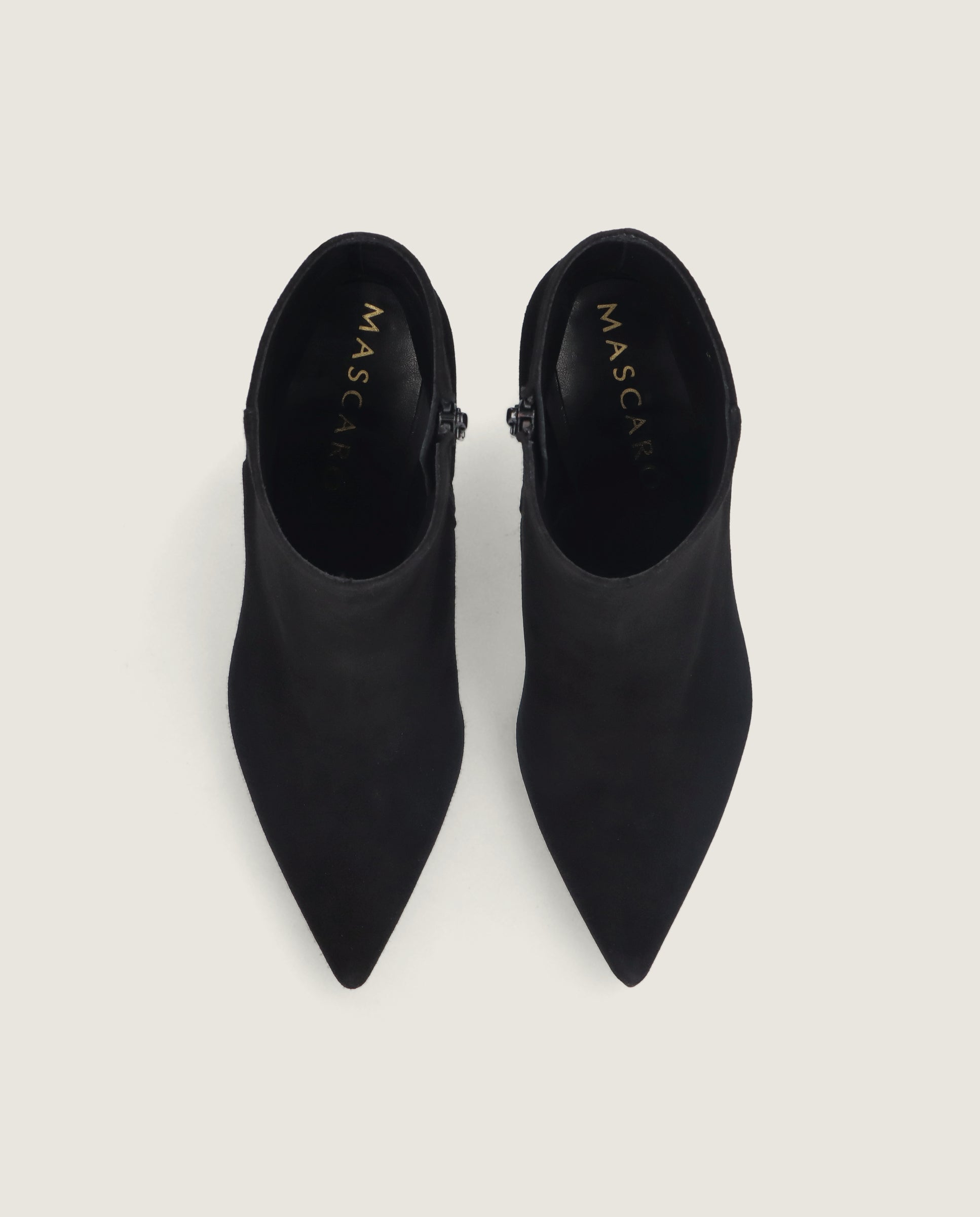 Phoebe Black Suede Ankle Boots