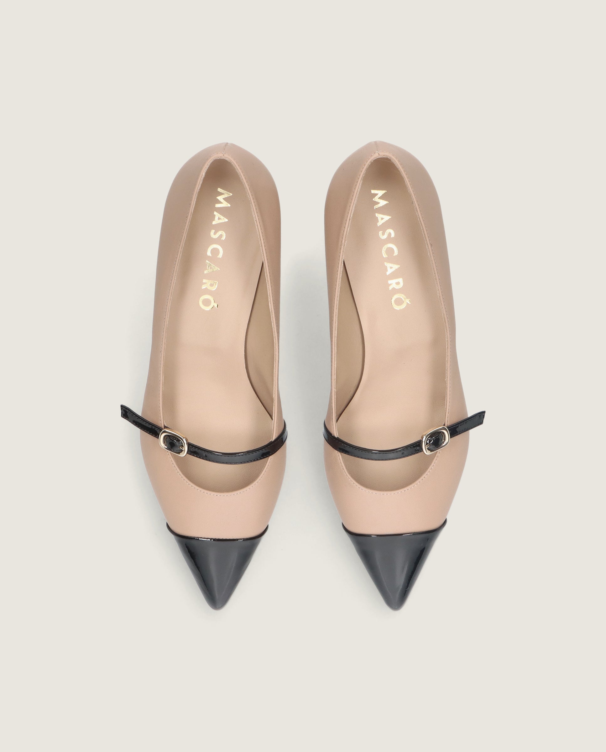 Alternative view of Holly Beige Leather Pumps by Mascaro