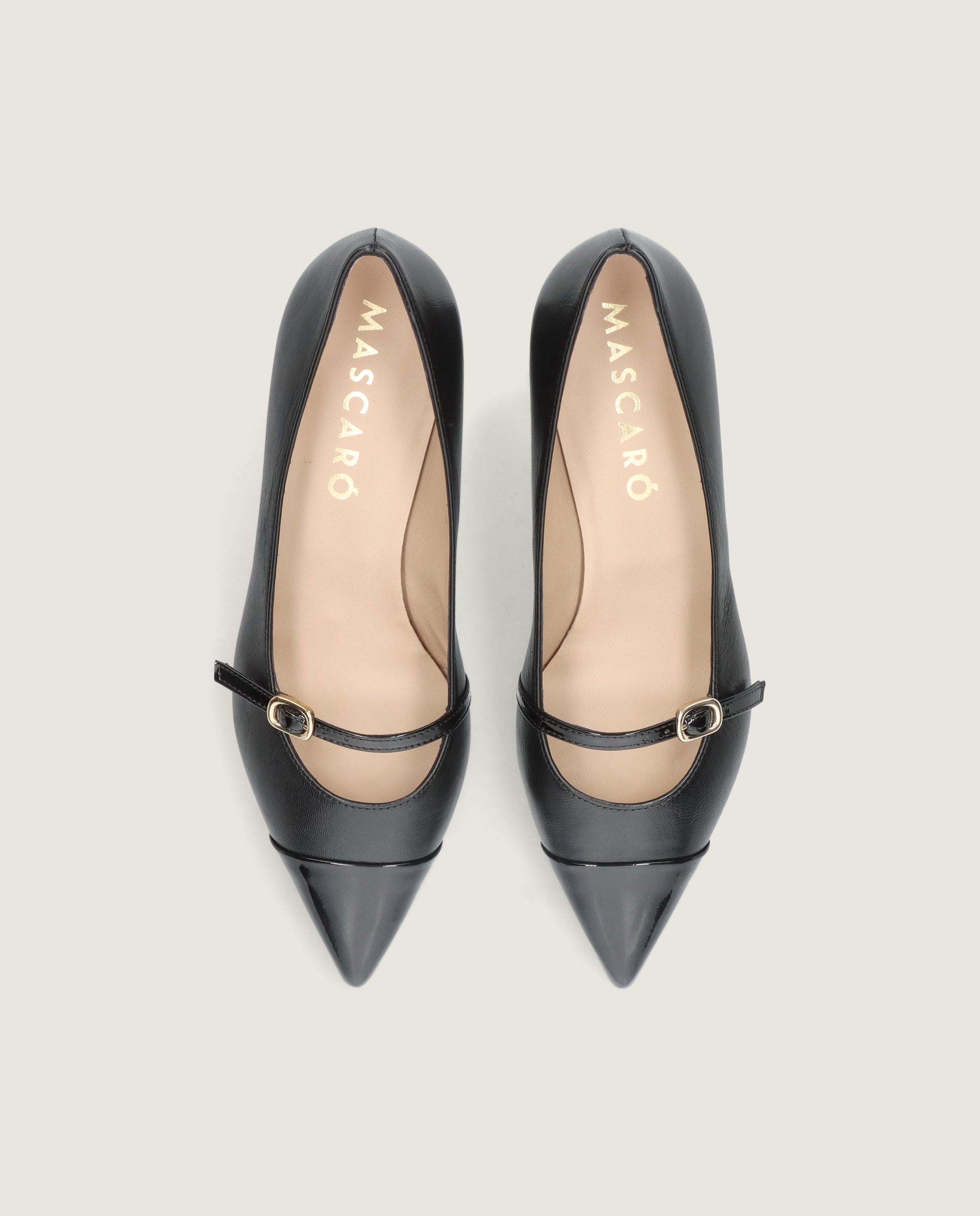 Holly Black Leather Pumps