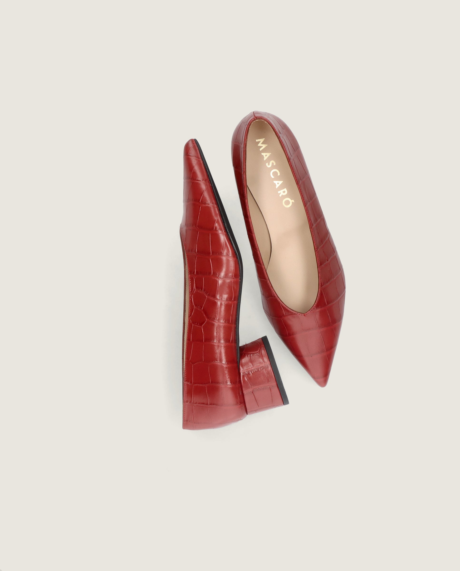 Holly Red Printed Leather Pumps