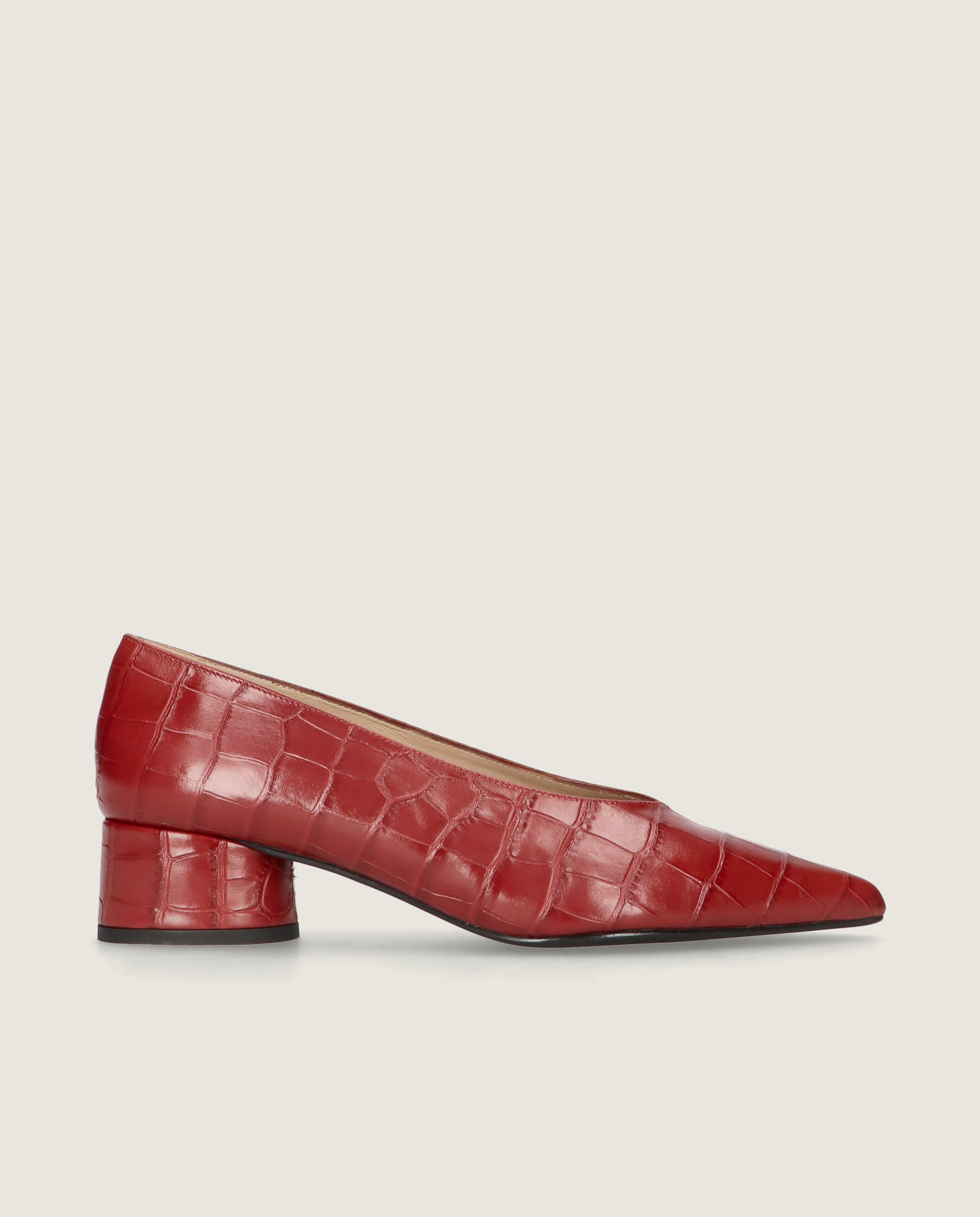 Holly Red Printed Leather Pumps