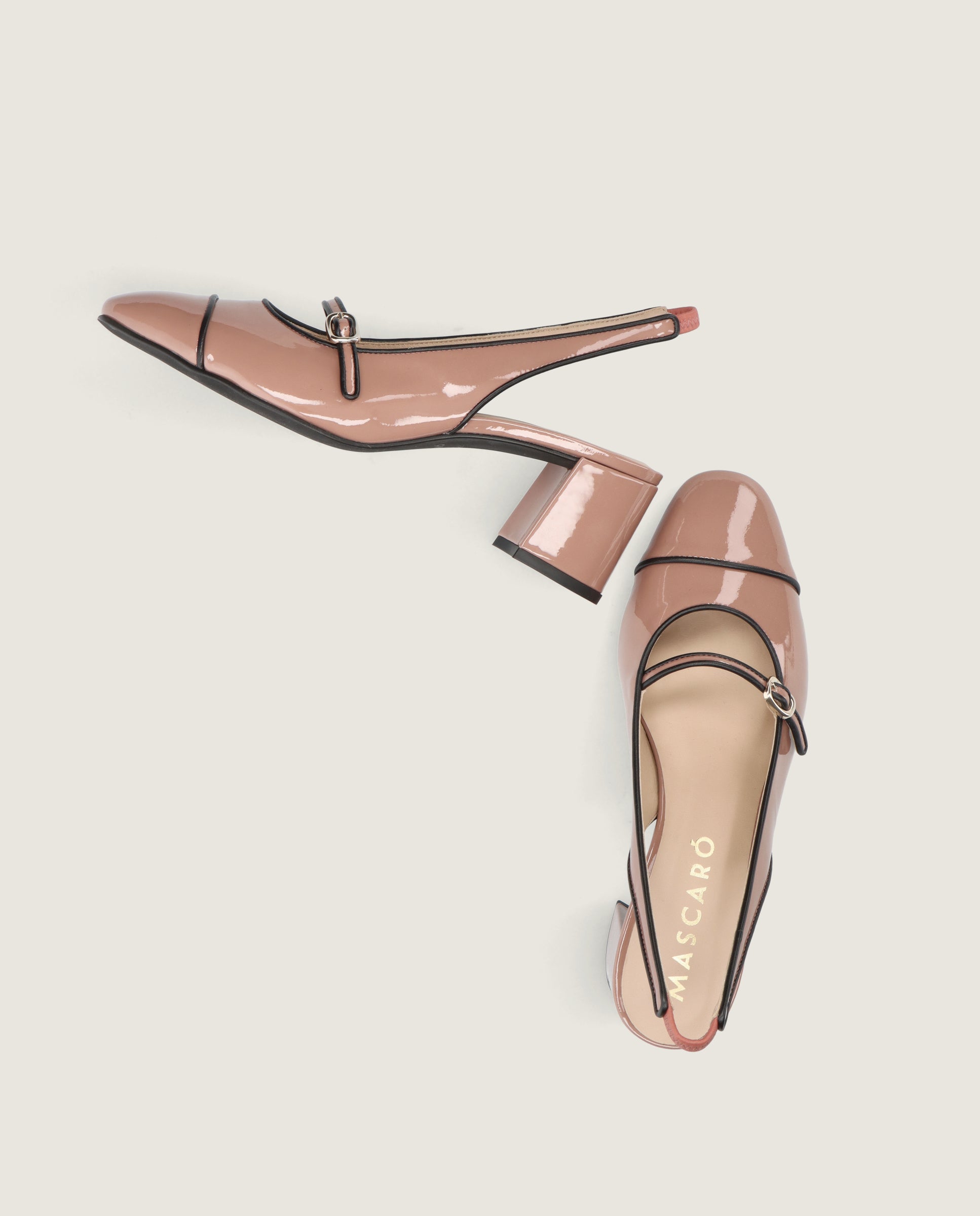 Salon Khaterine Beige Lackleder