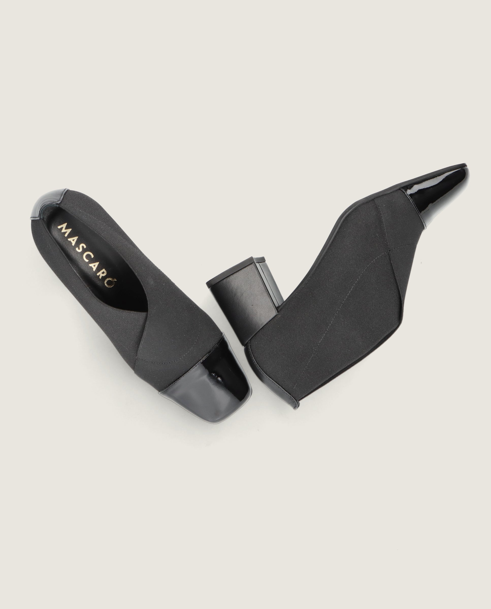 Anuk Black Patent Ankle Boots