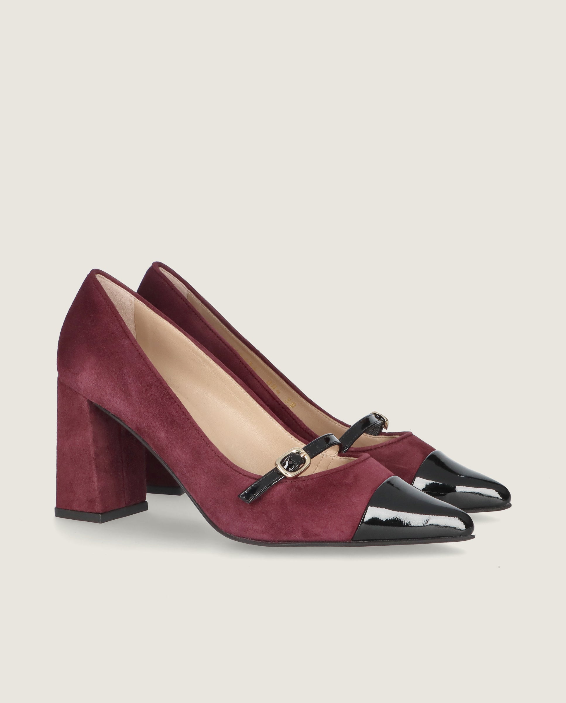 Image of Renata Red Leather Pumps by Mascaro