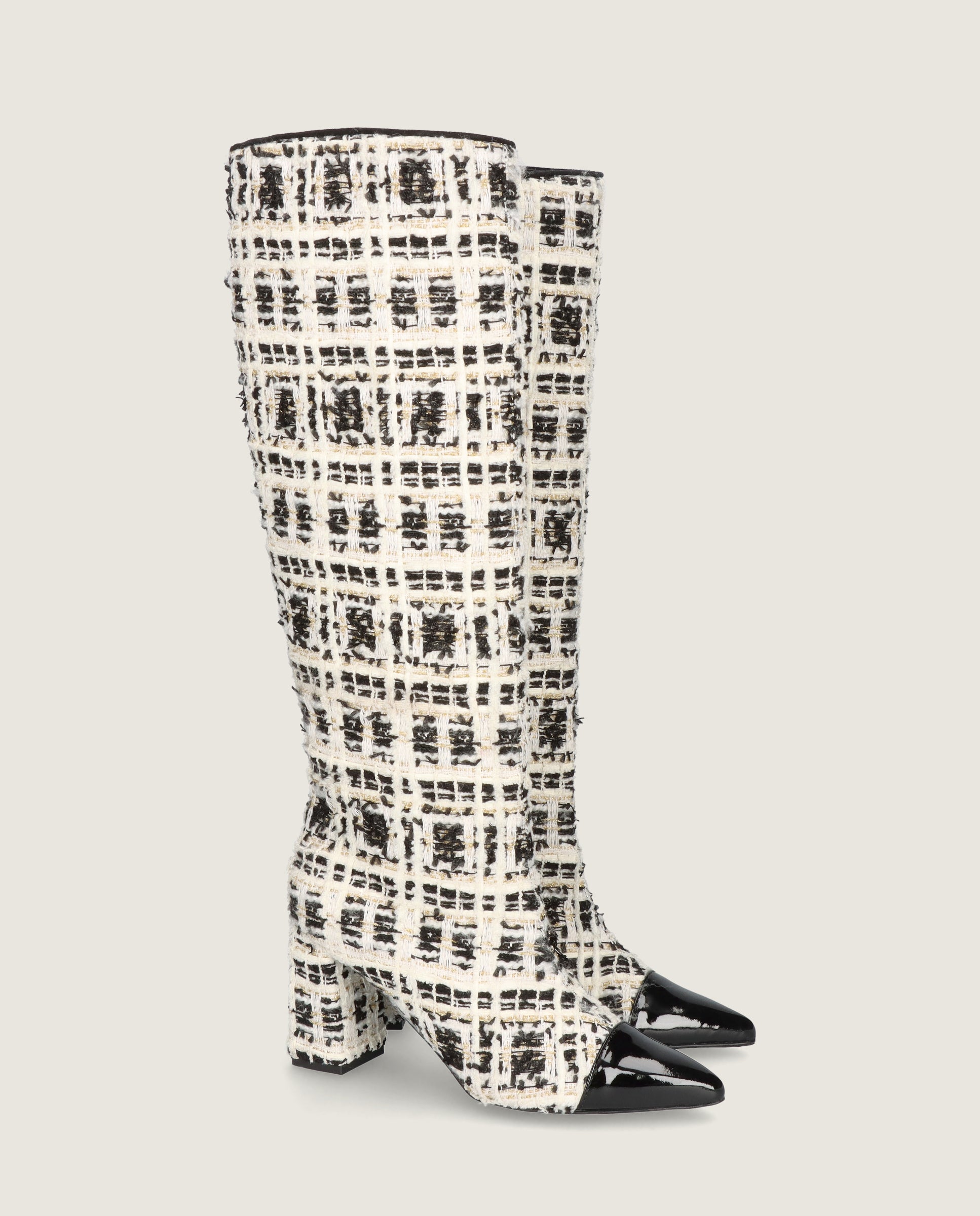 Renata Black Woven Boots
