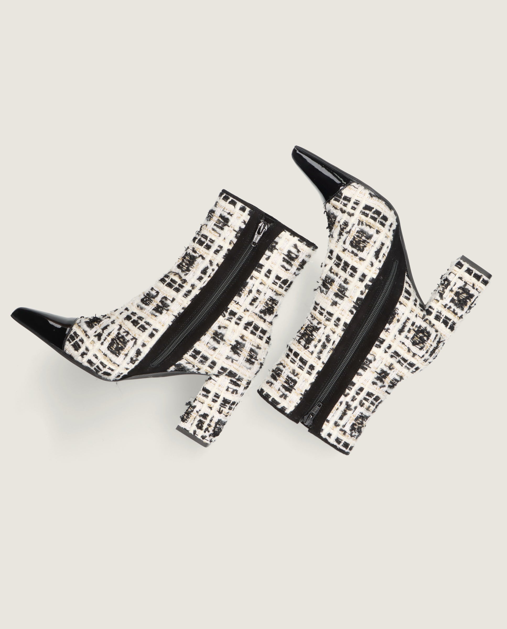 Gewebte Renata Stiefeletten in Schwarz