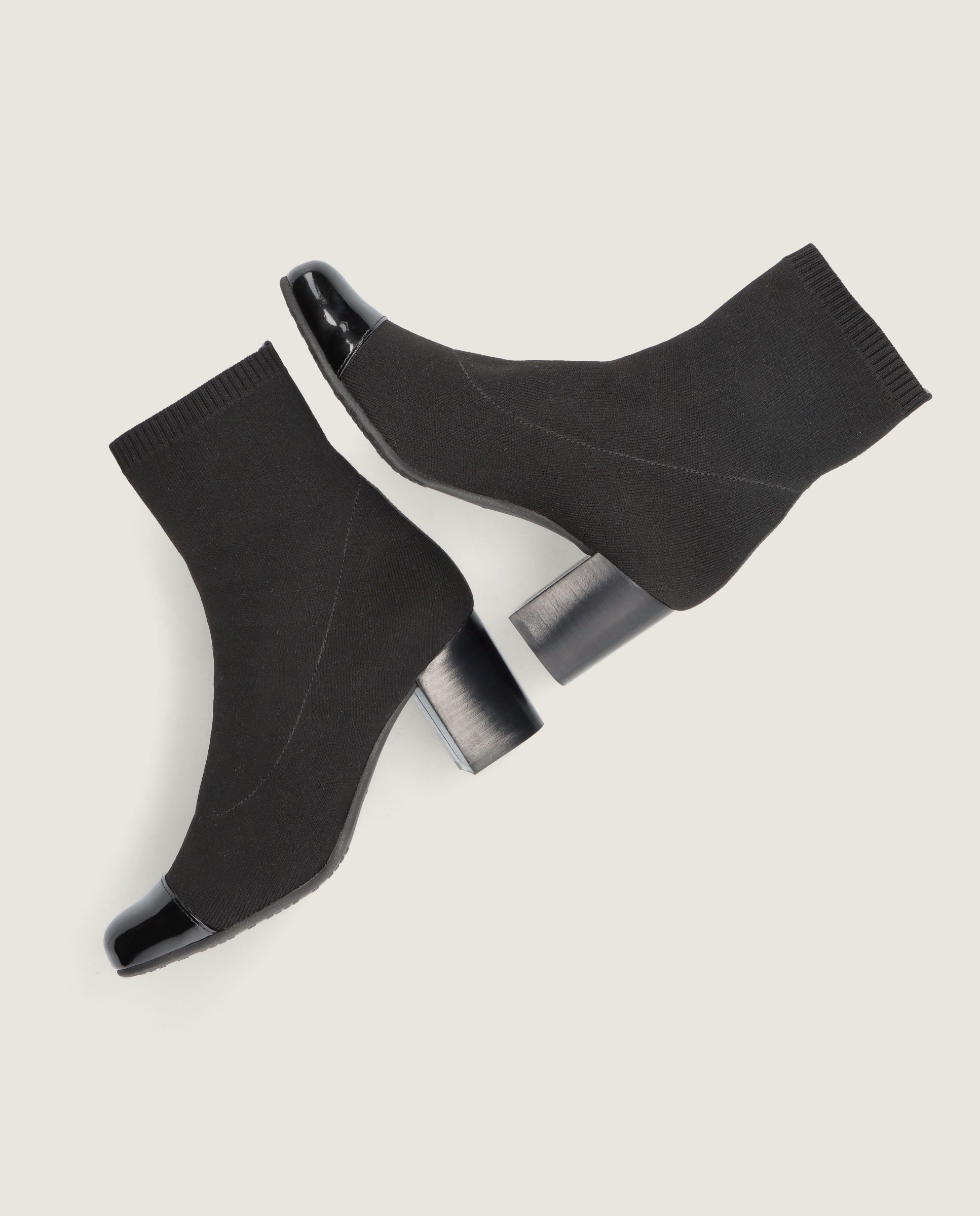 Gewebte Bologna Stiefeletten in Schwarz