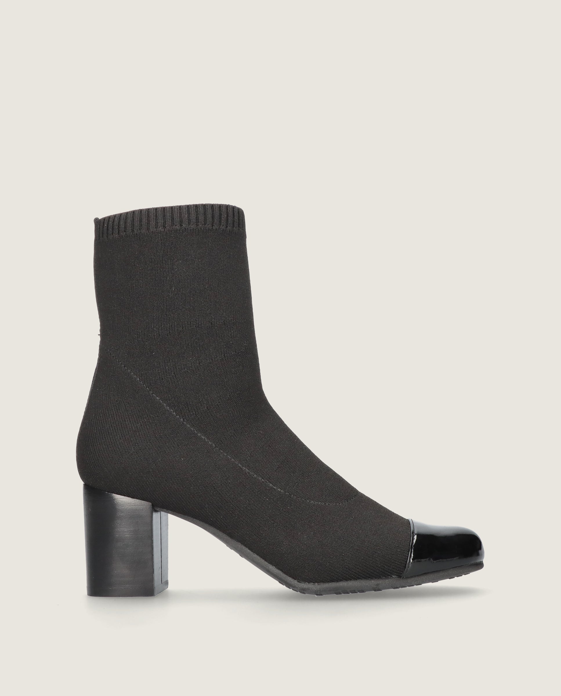 Gewebte Bologna Stiefeletten in Schwarz