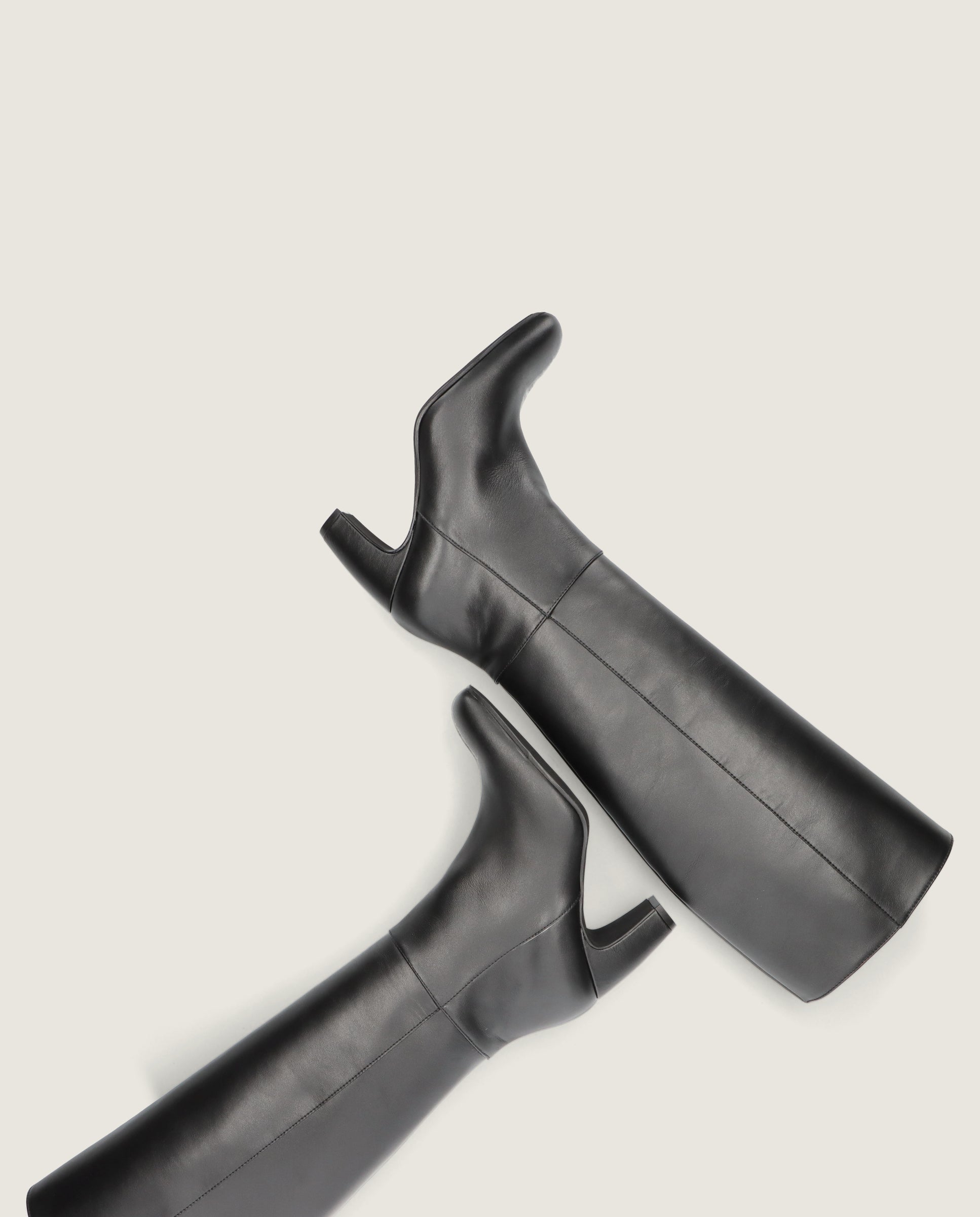 Emily Black Leather Boots