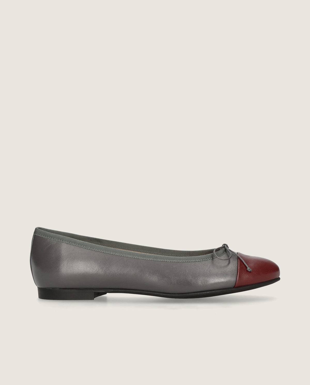 Audrey ballerina in grey leather