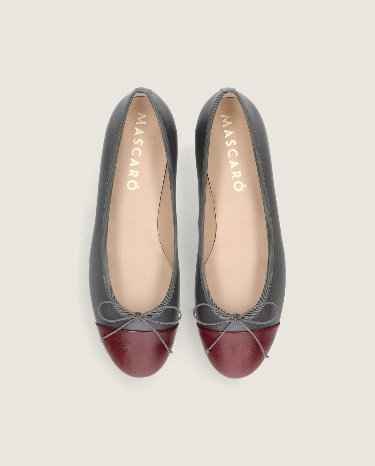Alternative view of Audrey ballerina in grey leather by Mascaro