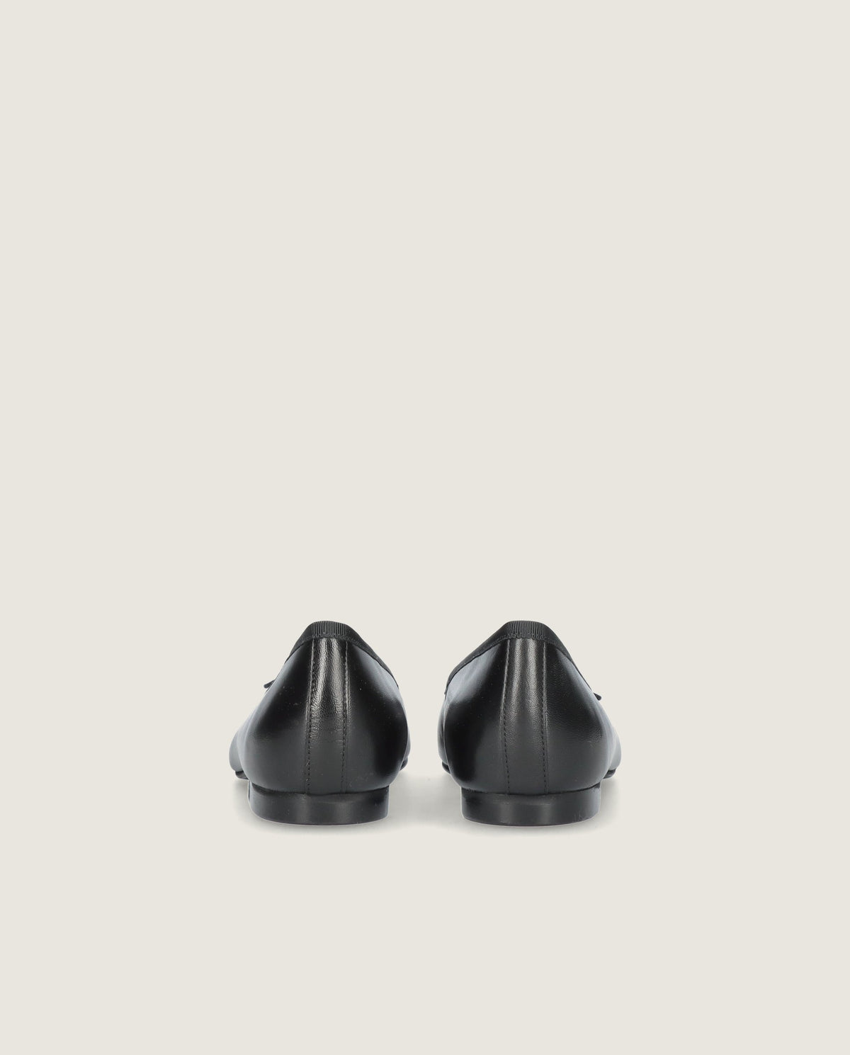 Audrey Black Leather Ballet Flats