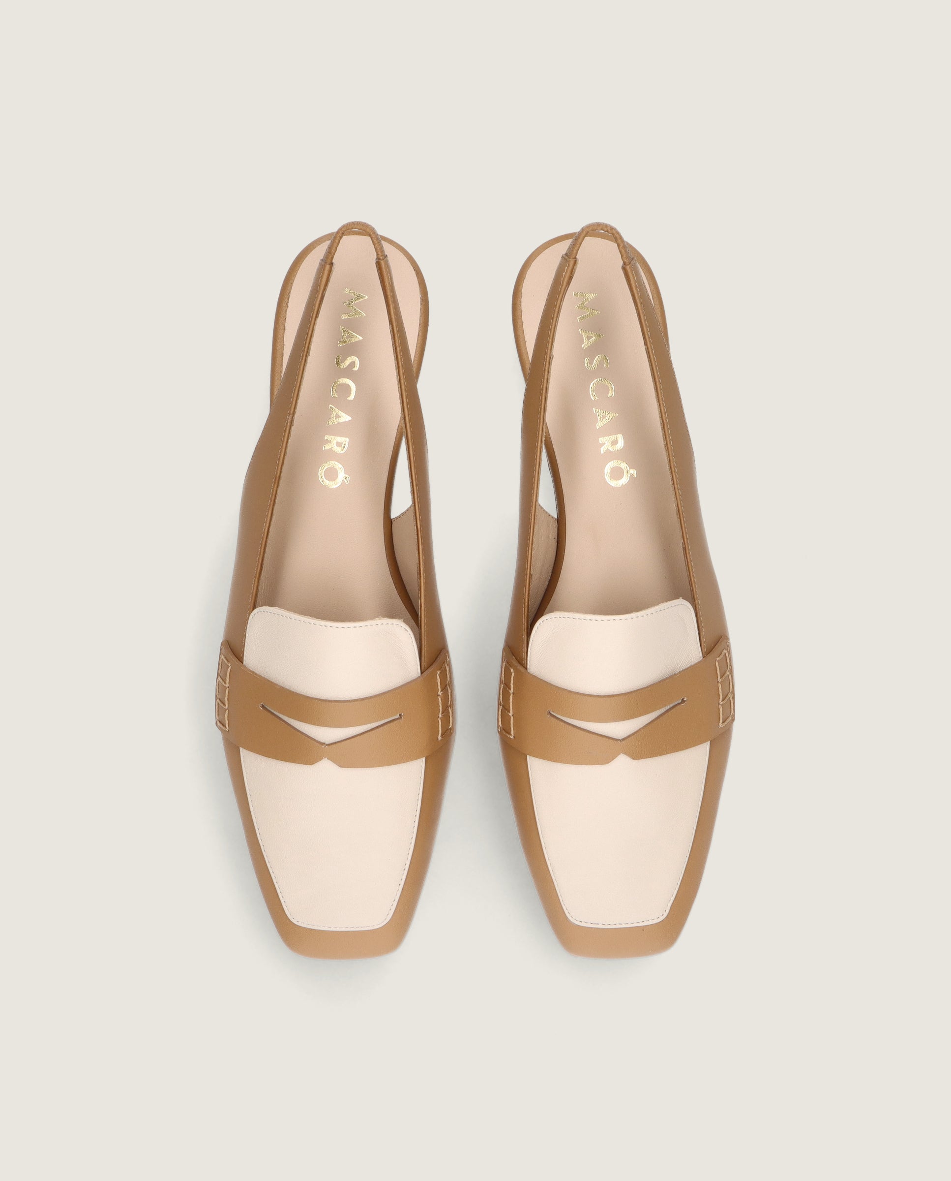 Vista alternativa de Loafers Camille Marrones Piel por Mascaro