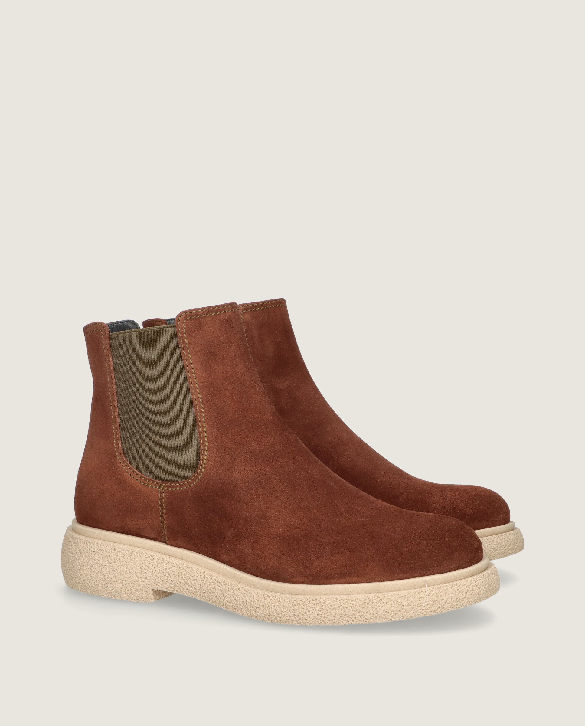 Image of Alice Brown Suede Ankle Boots by Mascaro