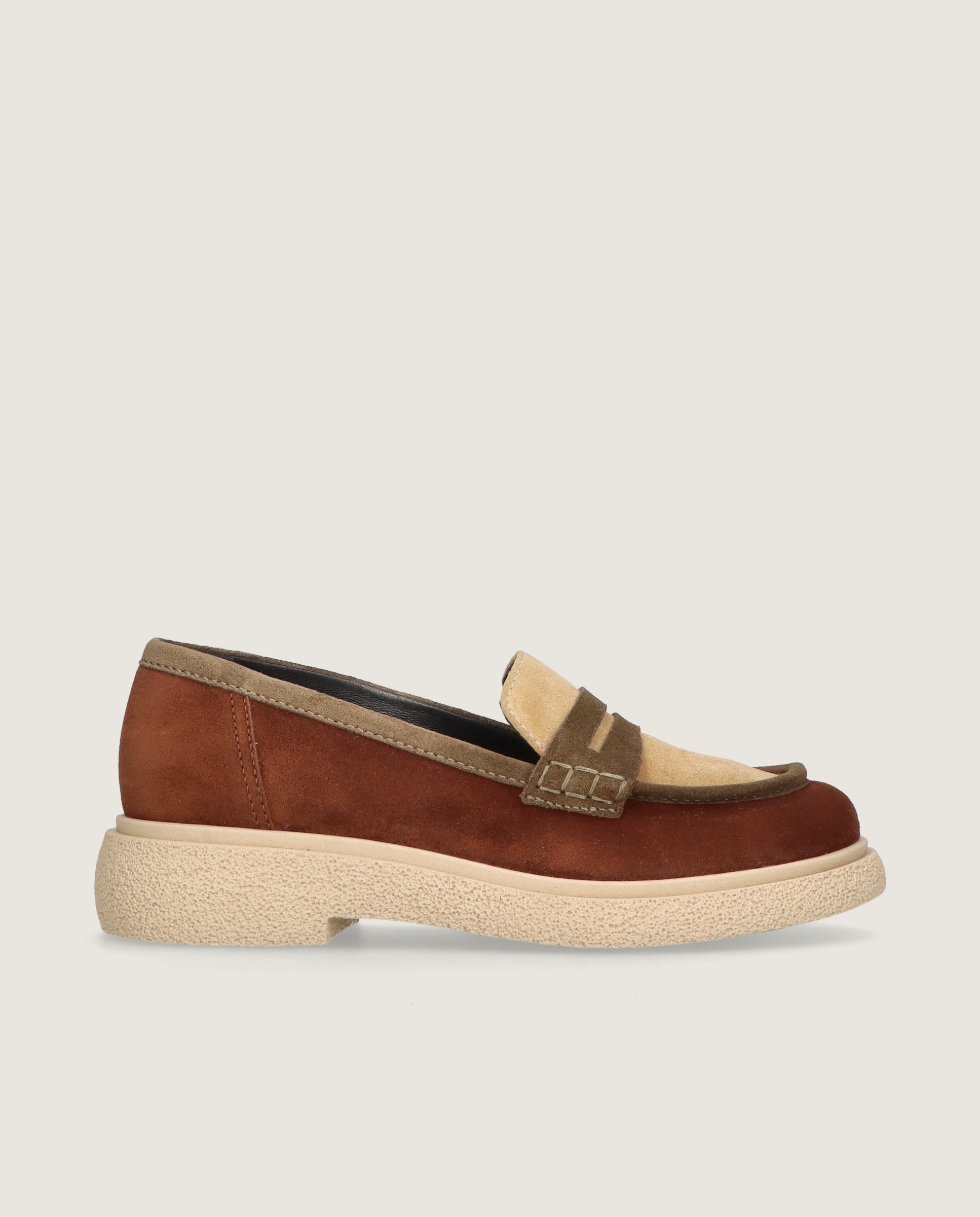 Mehrfarbige Wildleder-Loafers Alice
