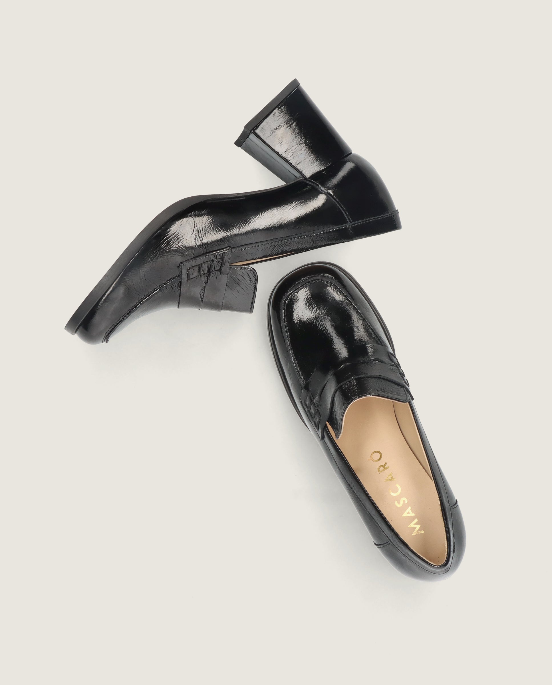 Talia Black Patent Loafers