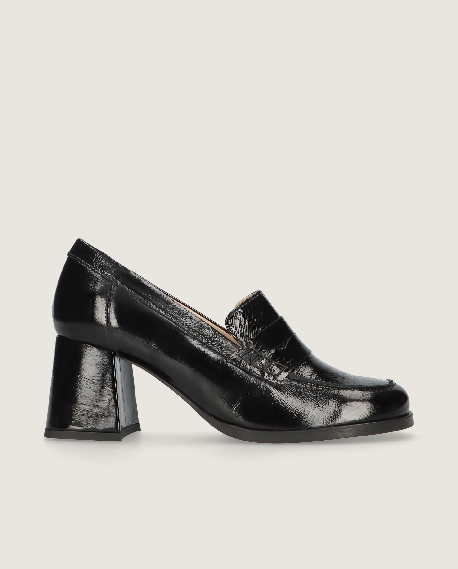 Talia Black Patent Loafers