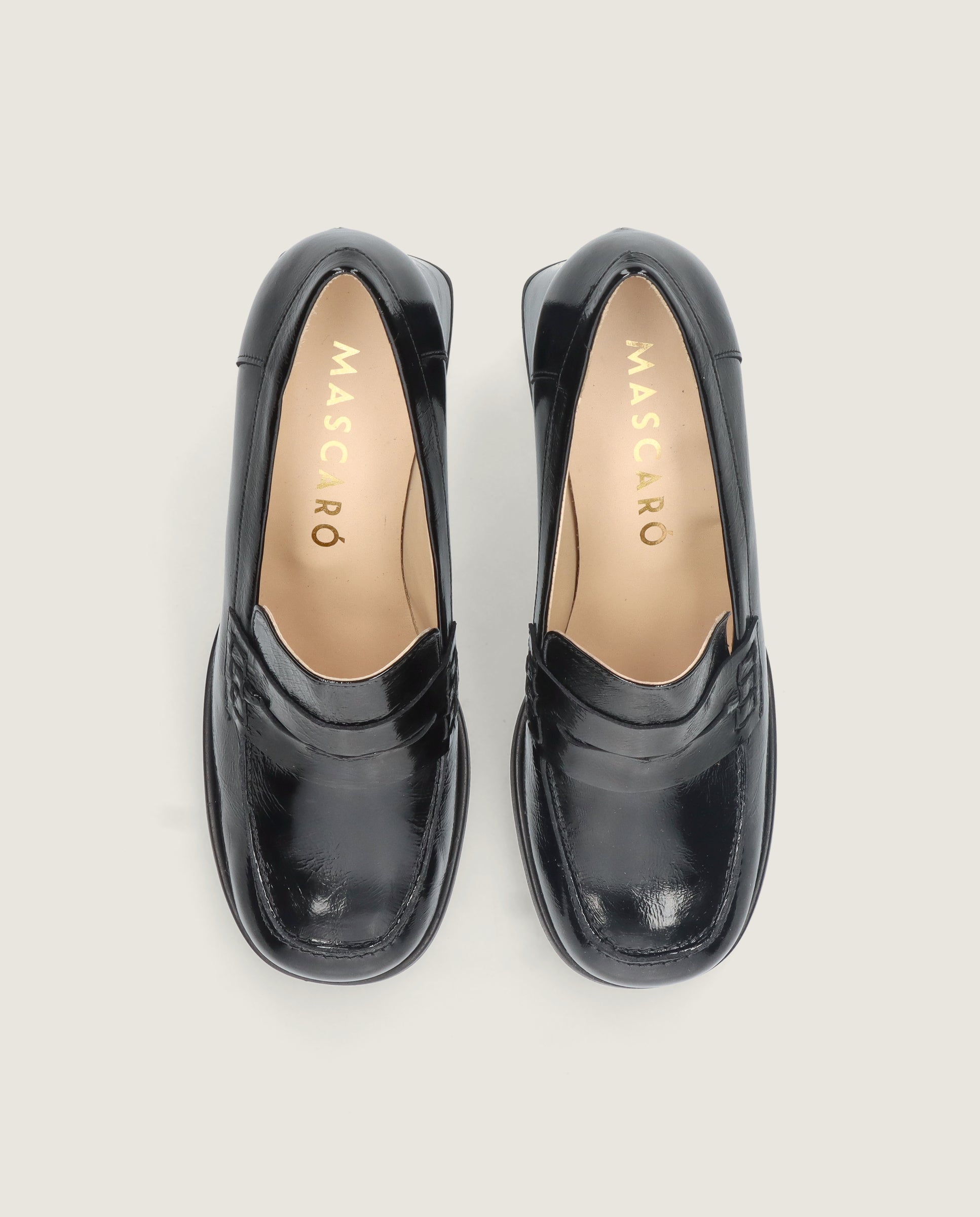 Vue alternative de Mocassins Talia en cuir verni noir par Mascaro