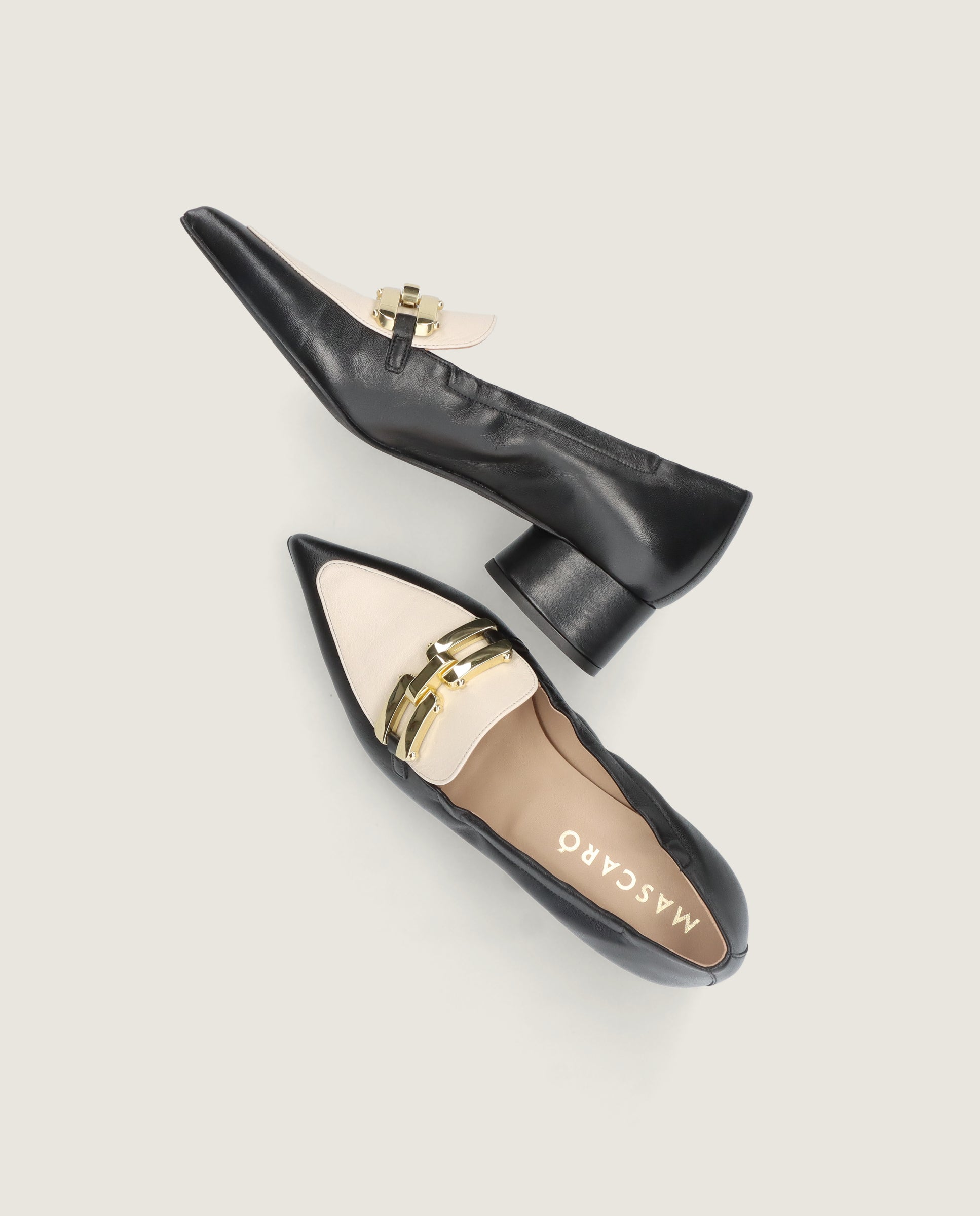 Holly Black Leather Loafers
