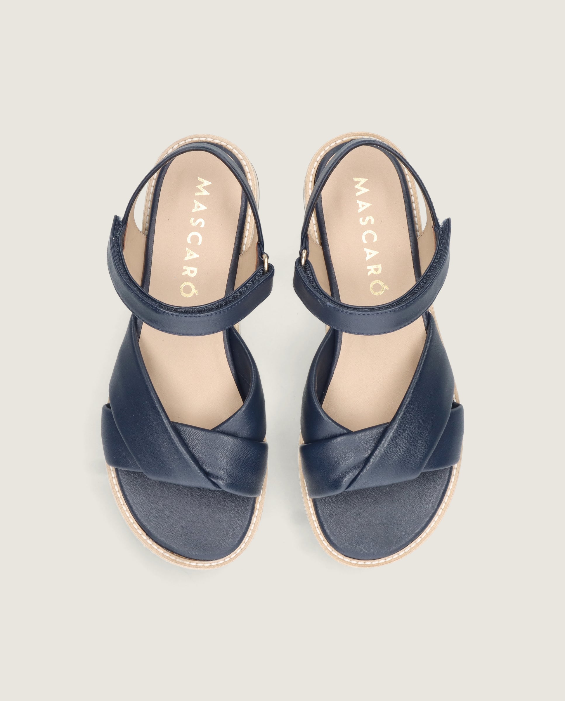 Vista alternativa de Sandalias Lygia Azules Piel por Mascaro