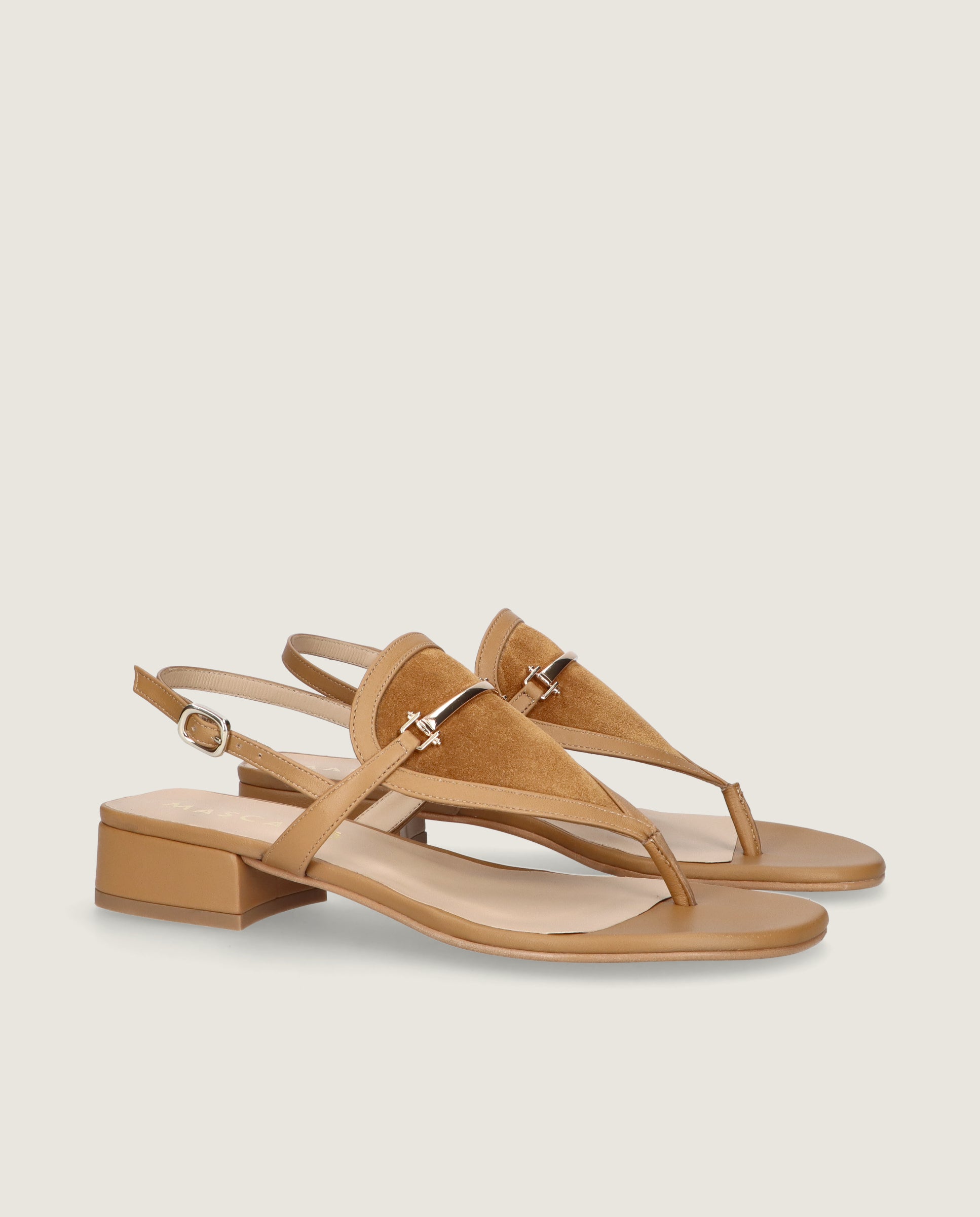 Imagen de Sandalias Amelie Marrones Piel por Mascaro