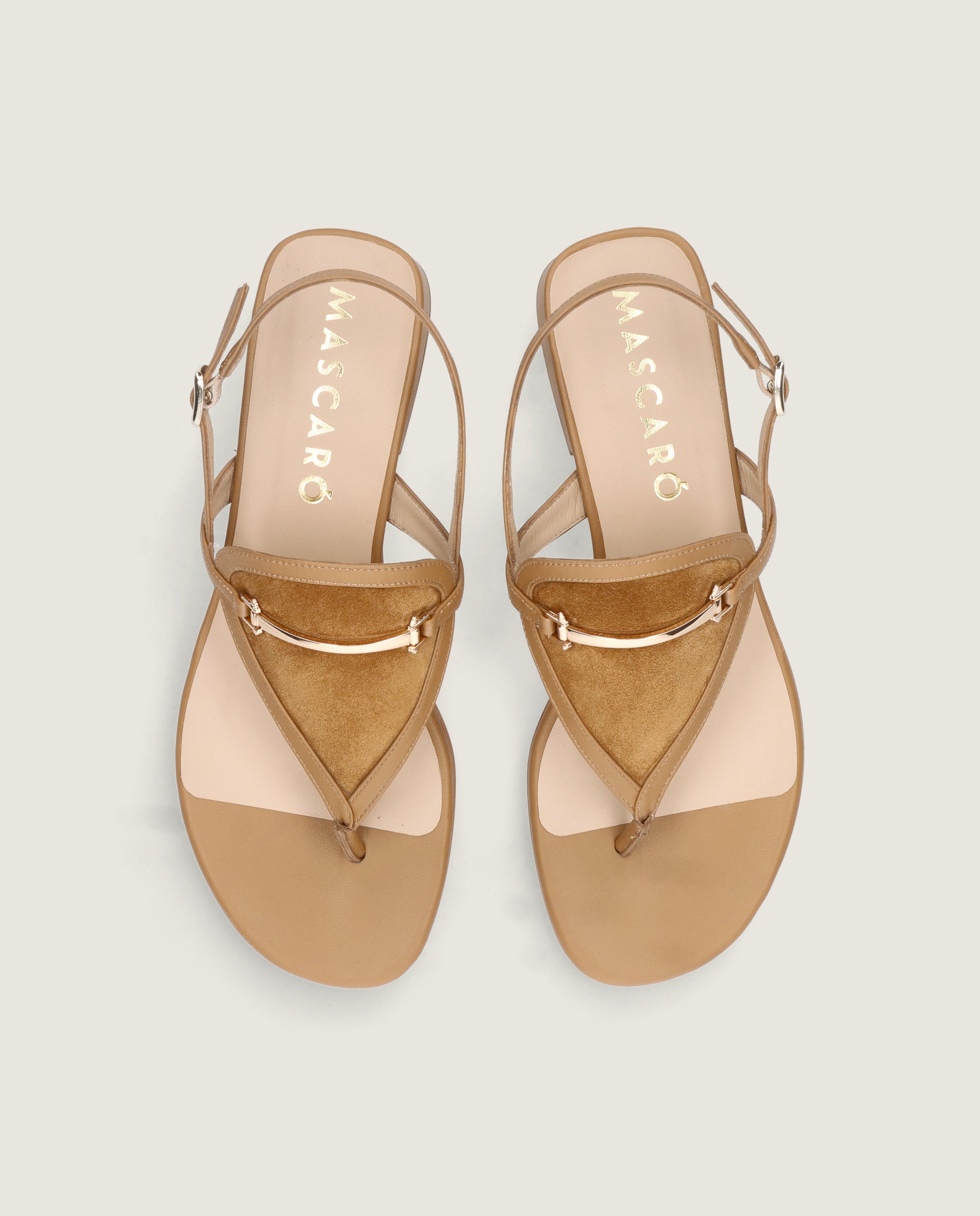 Vista alternativa de Sandalias Amelie Marrones Piel por Mascaro