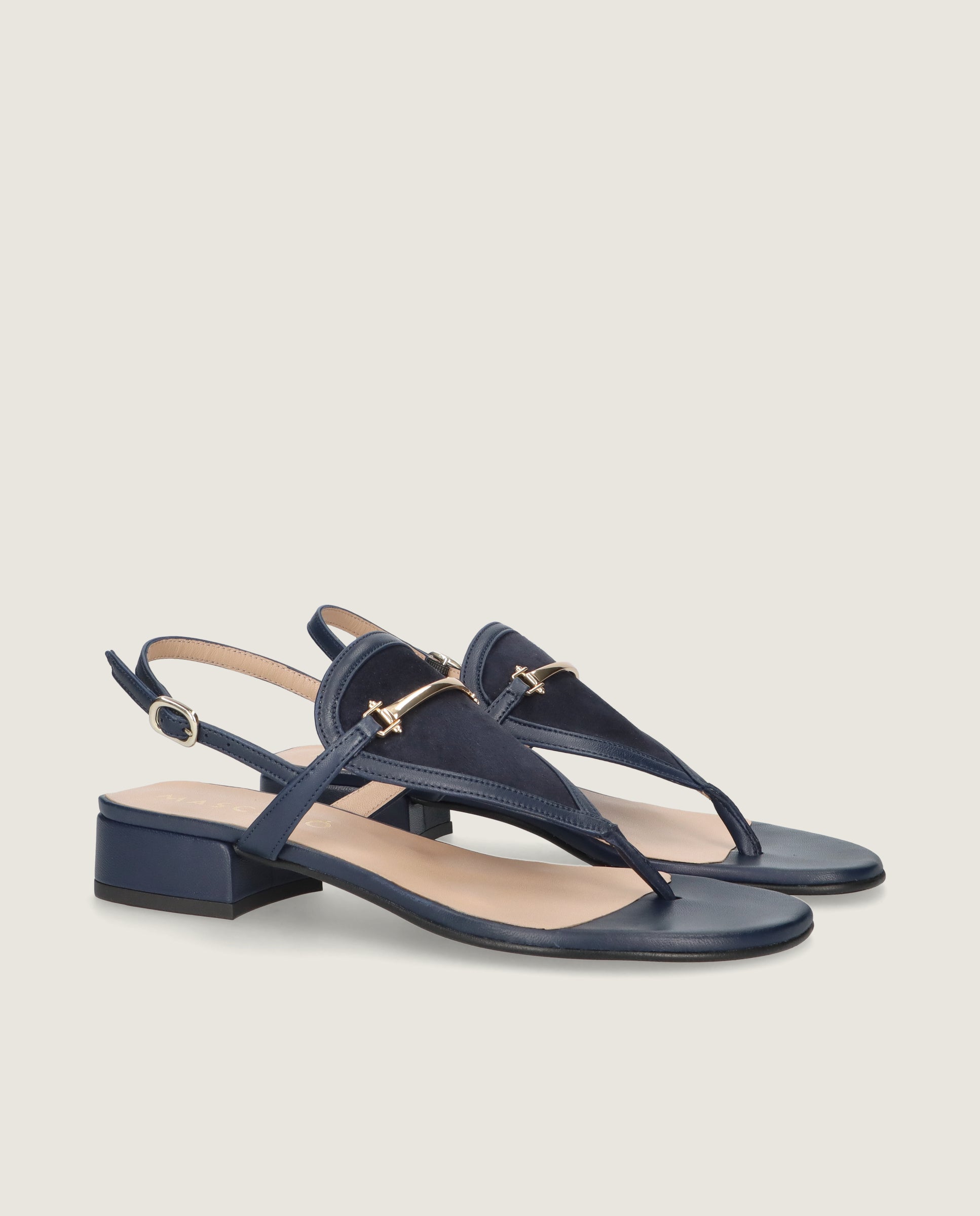 Imagen de Sandalias Amelie Azules Piel por Mascaro