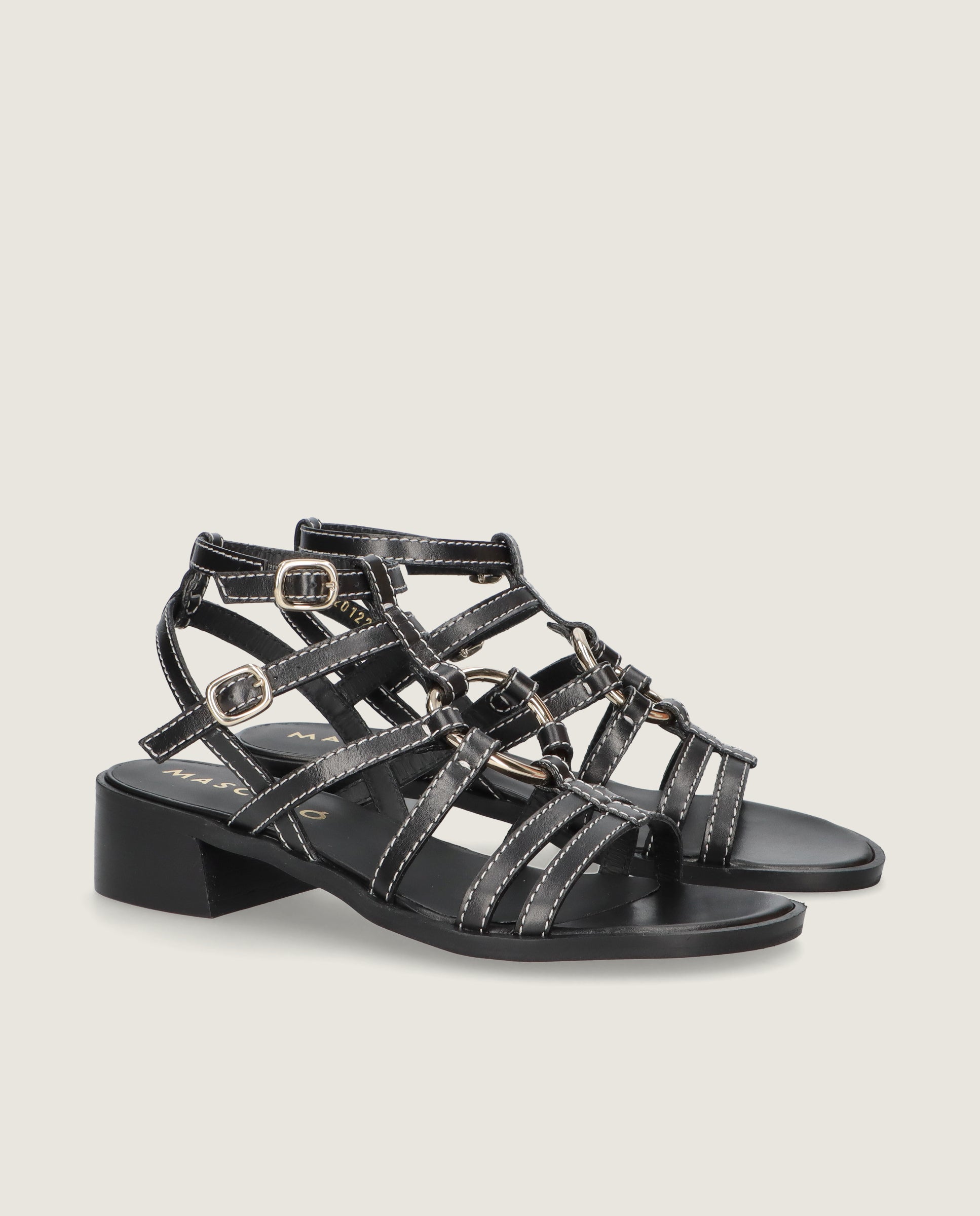 Imagen de Sandalias Lulu Negros Piel por Mascaro