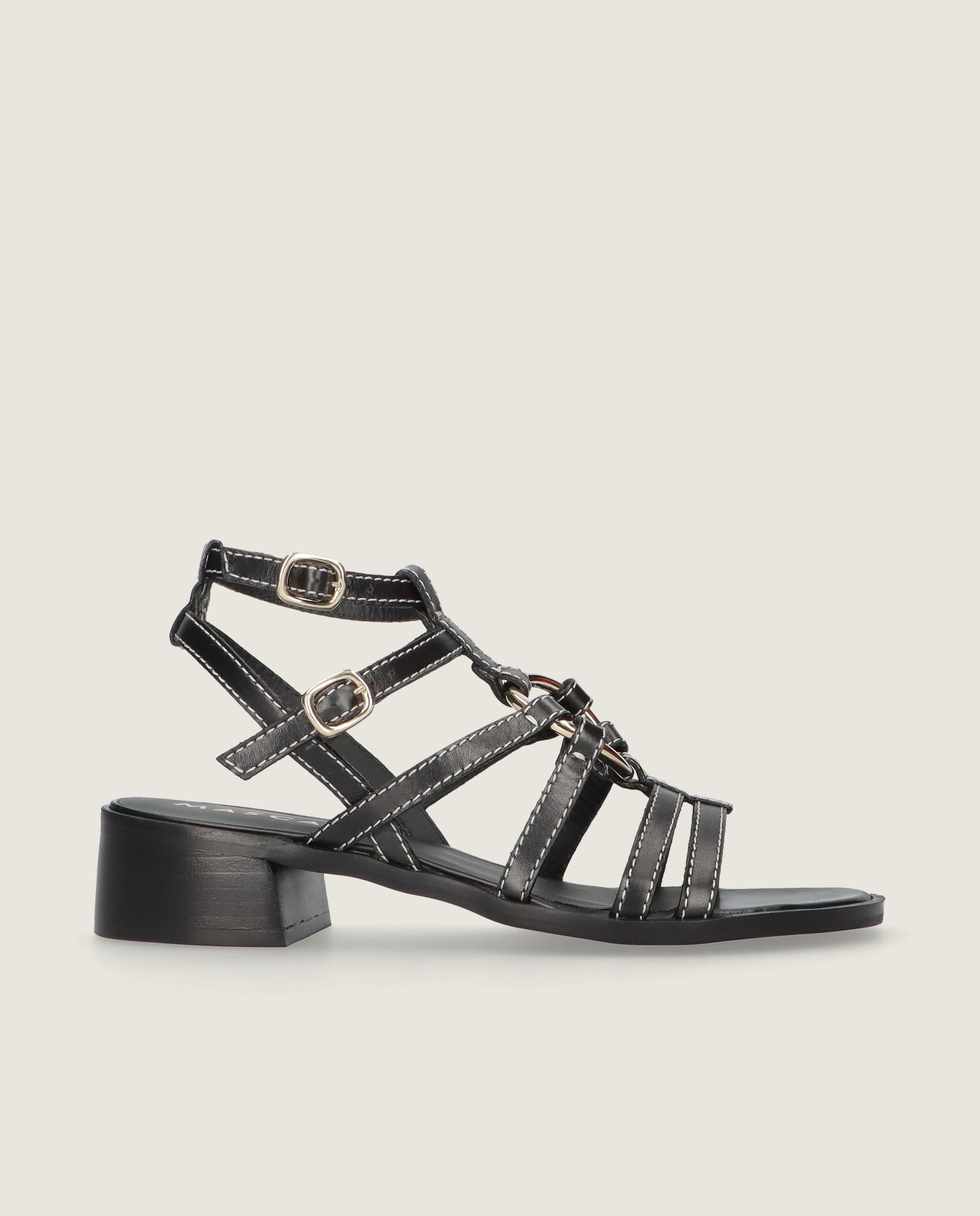 Sandalias Lulu Negros Piel