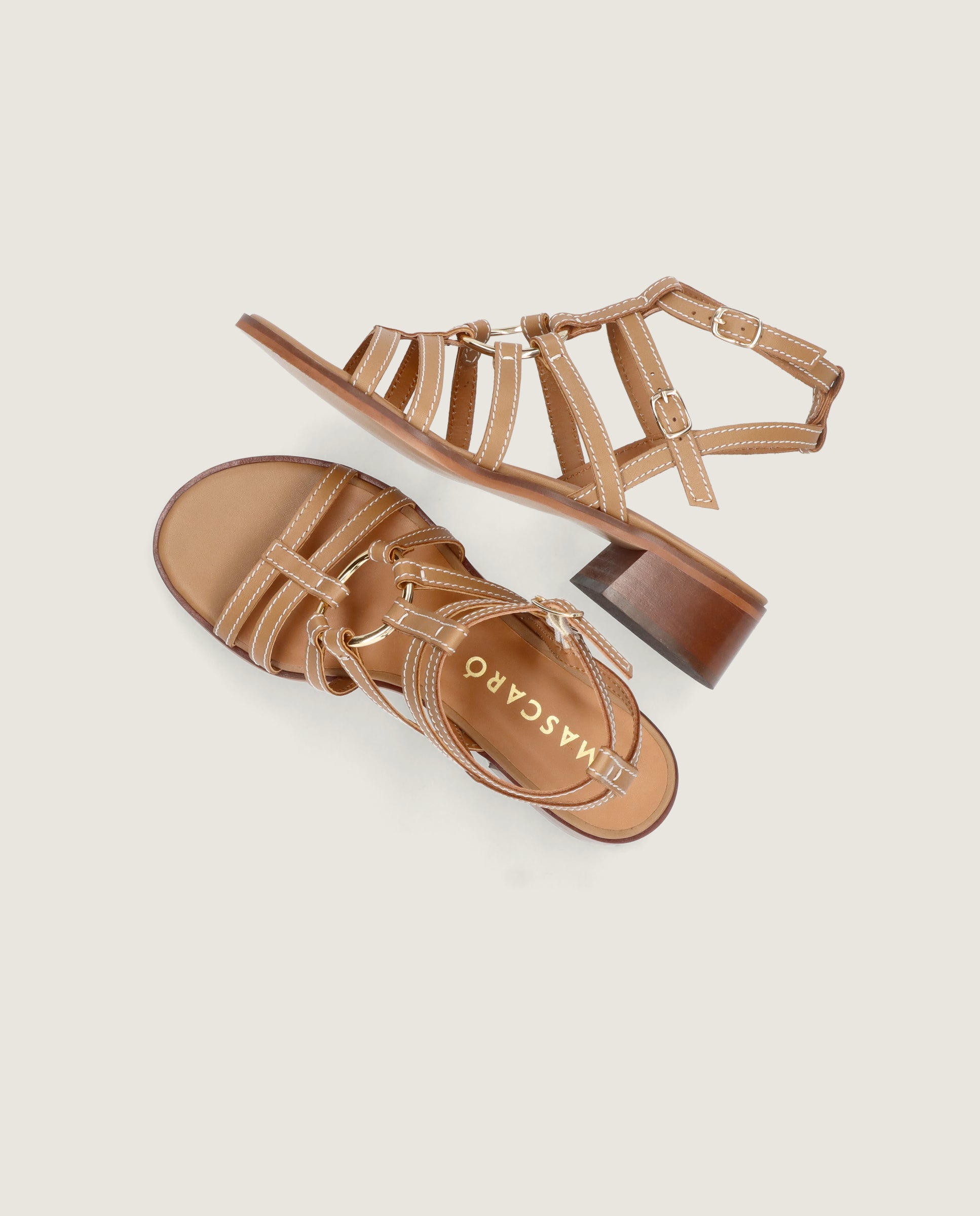 Lulu Brown Leather Sandals