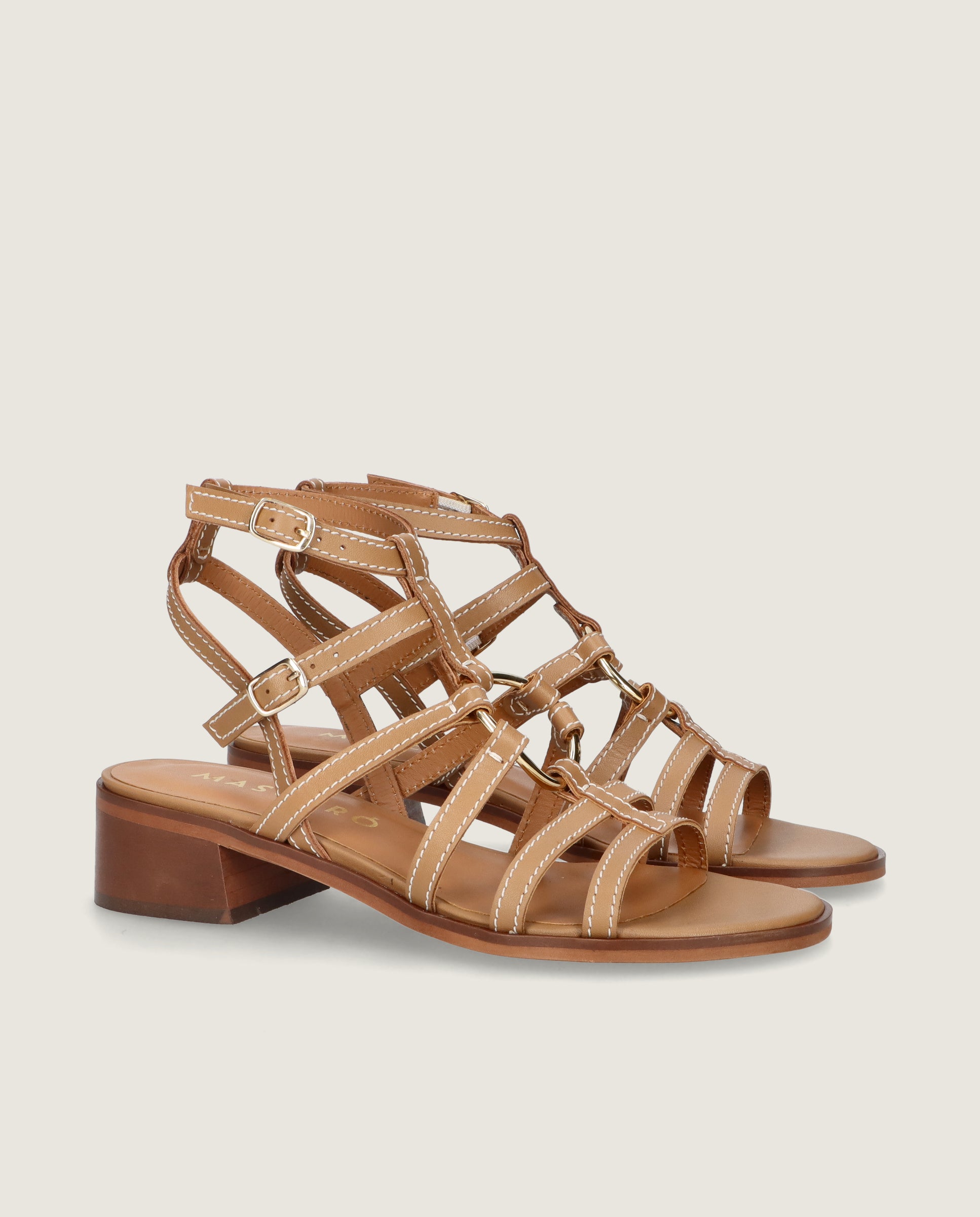 Imagen de Sandalias Lulu Marrones Piel por Mascaro