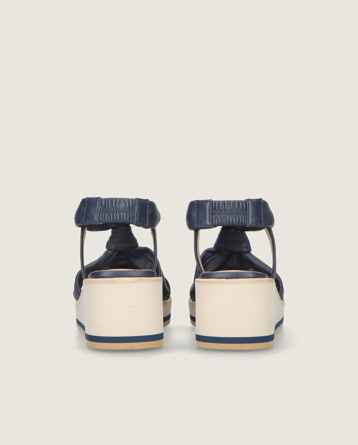 Ariana Blue Leather Sandals