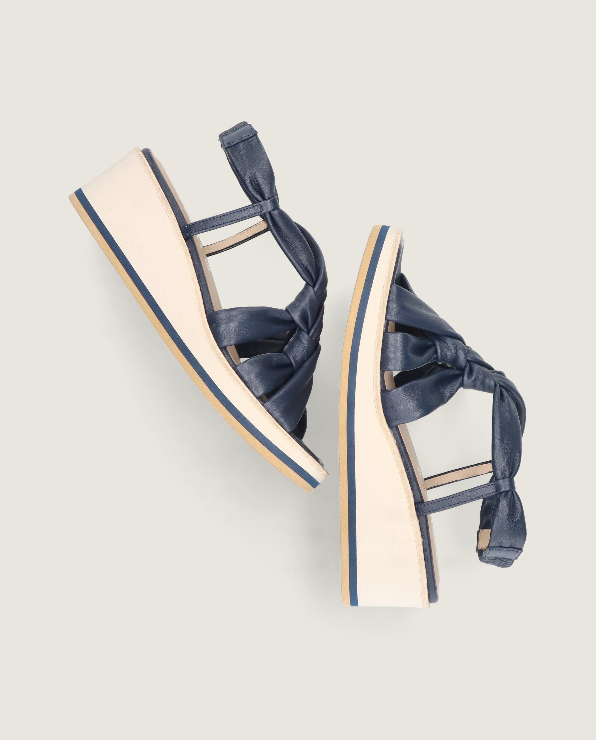 Ariana Blue Leather Sandals