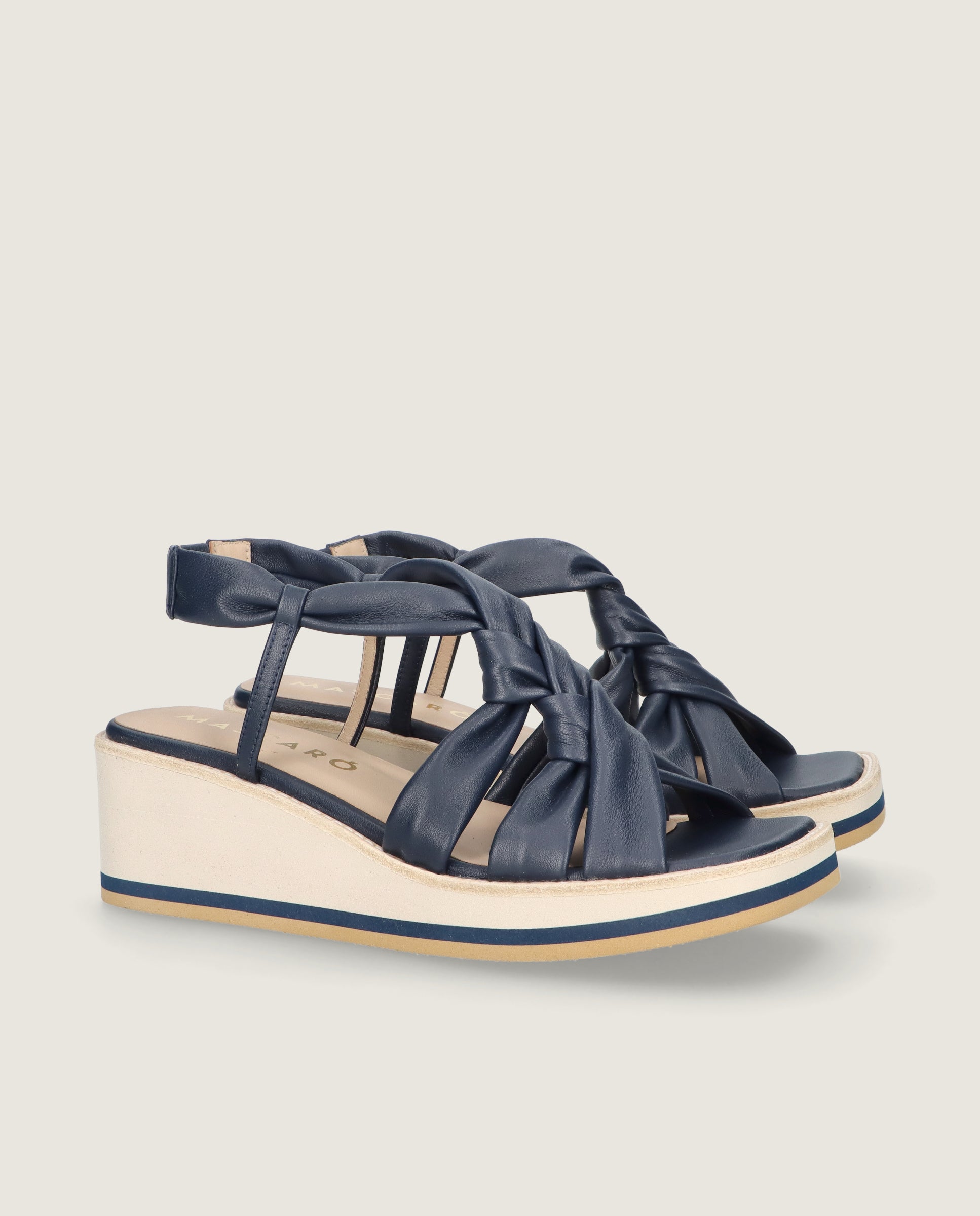 Sandalias Ariana Azules Piel