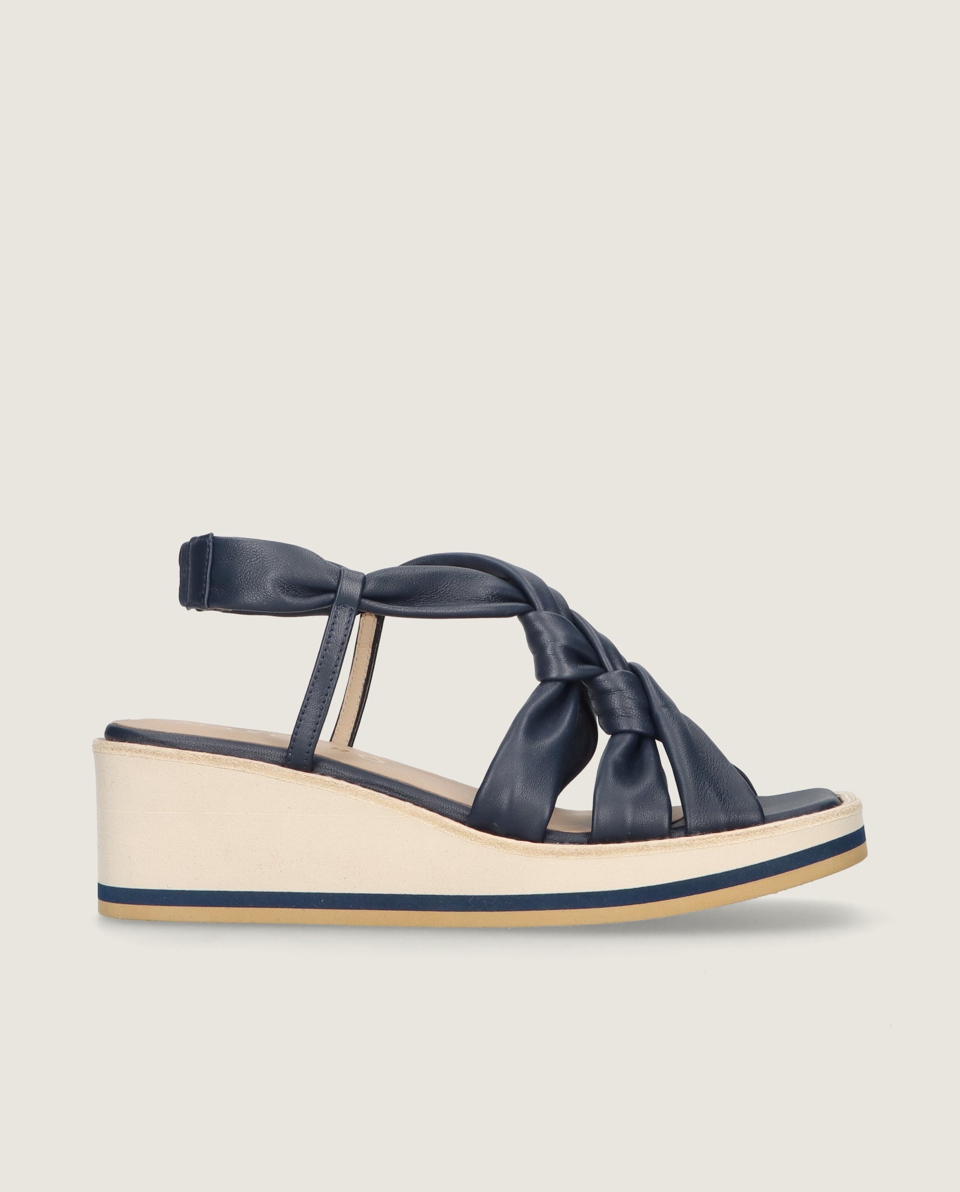 Ariana Blue Leather Sandals