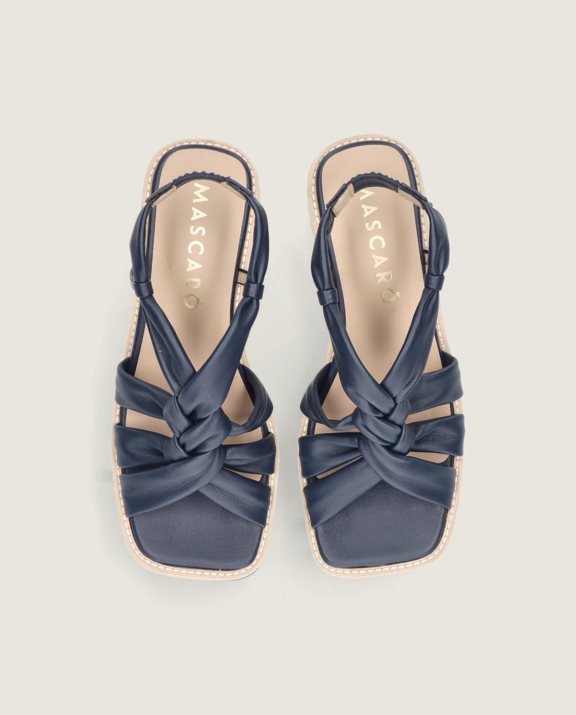 Vista alternativa de Sandalias Ariana Azules Piel por Mascaro