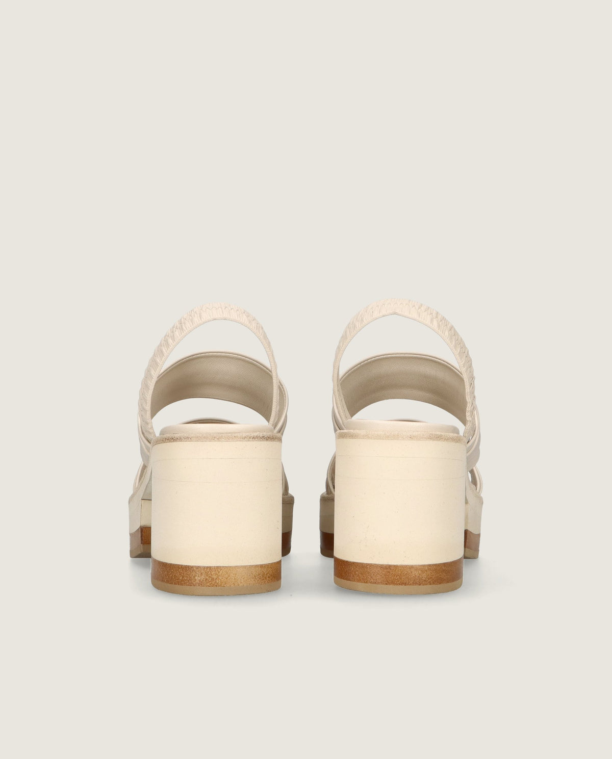 Sandales en cuir blanc Corfou