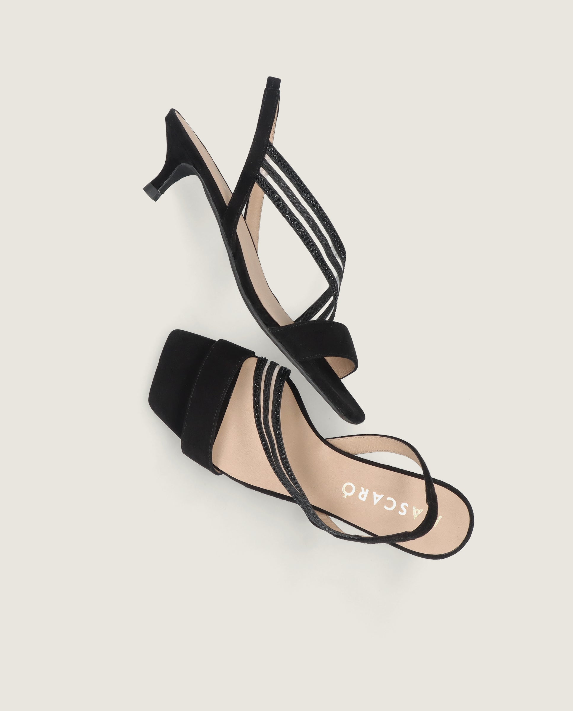 Jessica Black Suede Sandals