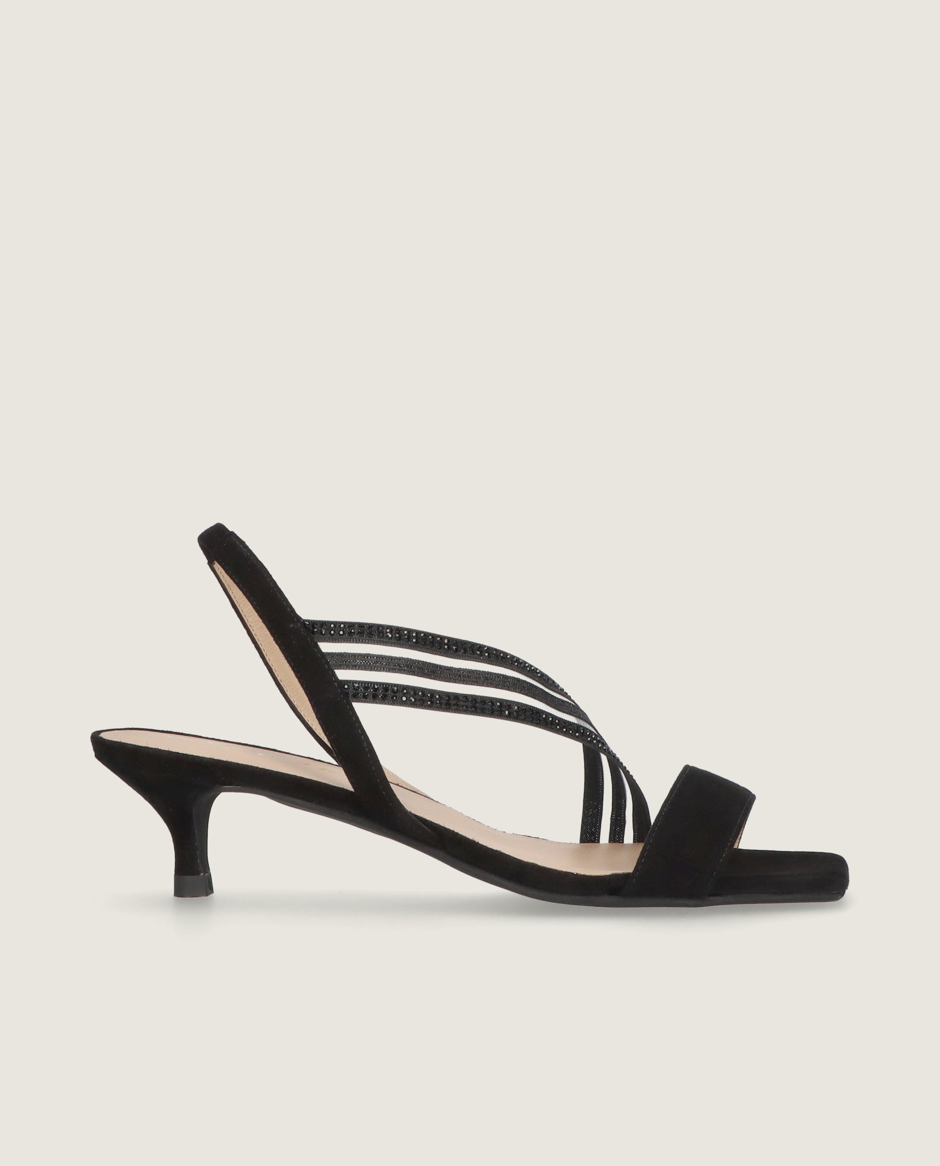 Jessica Black Suede Sandals