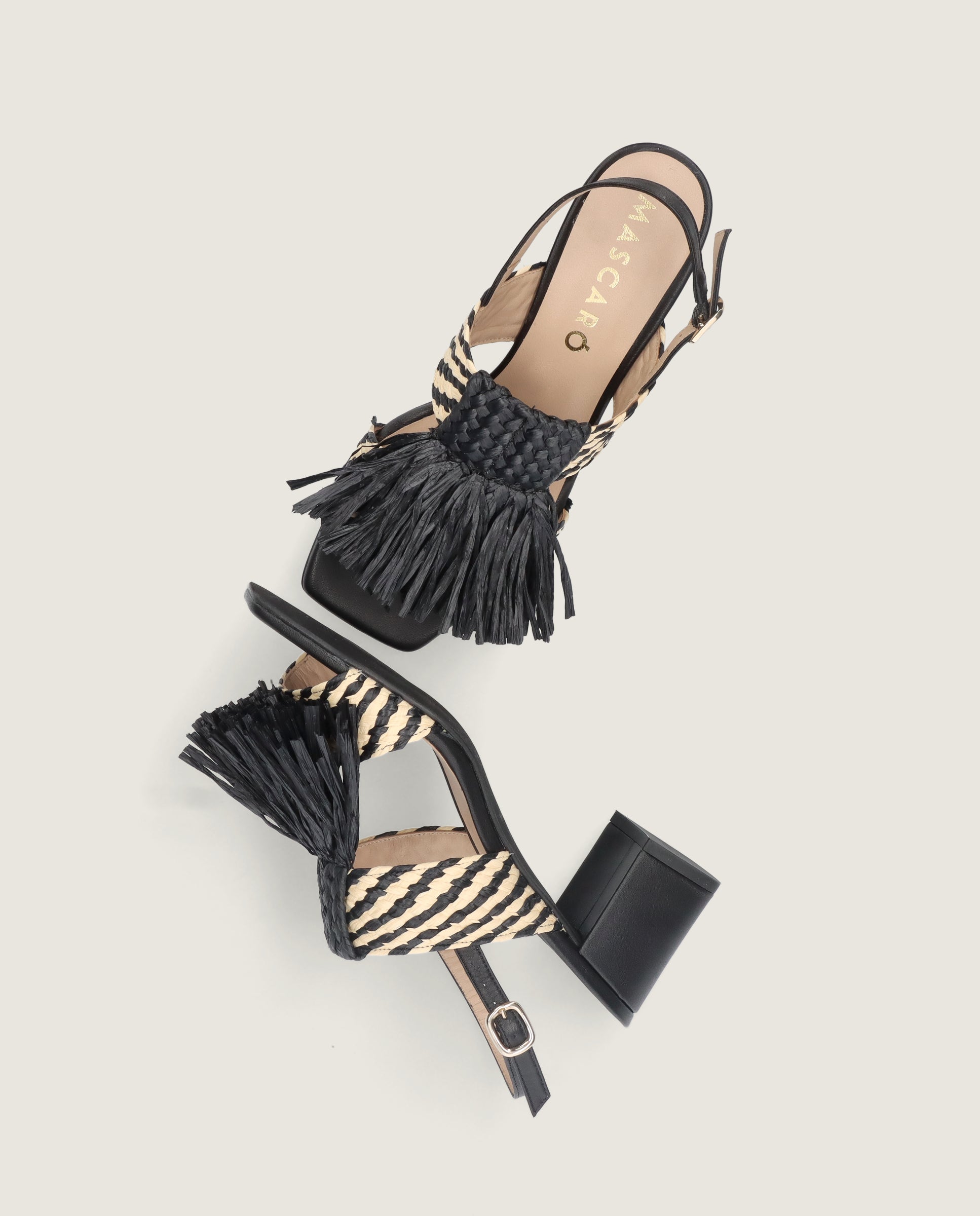 Sandalias Annie Negros Tejidos