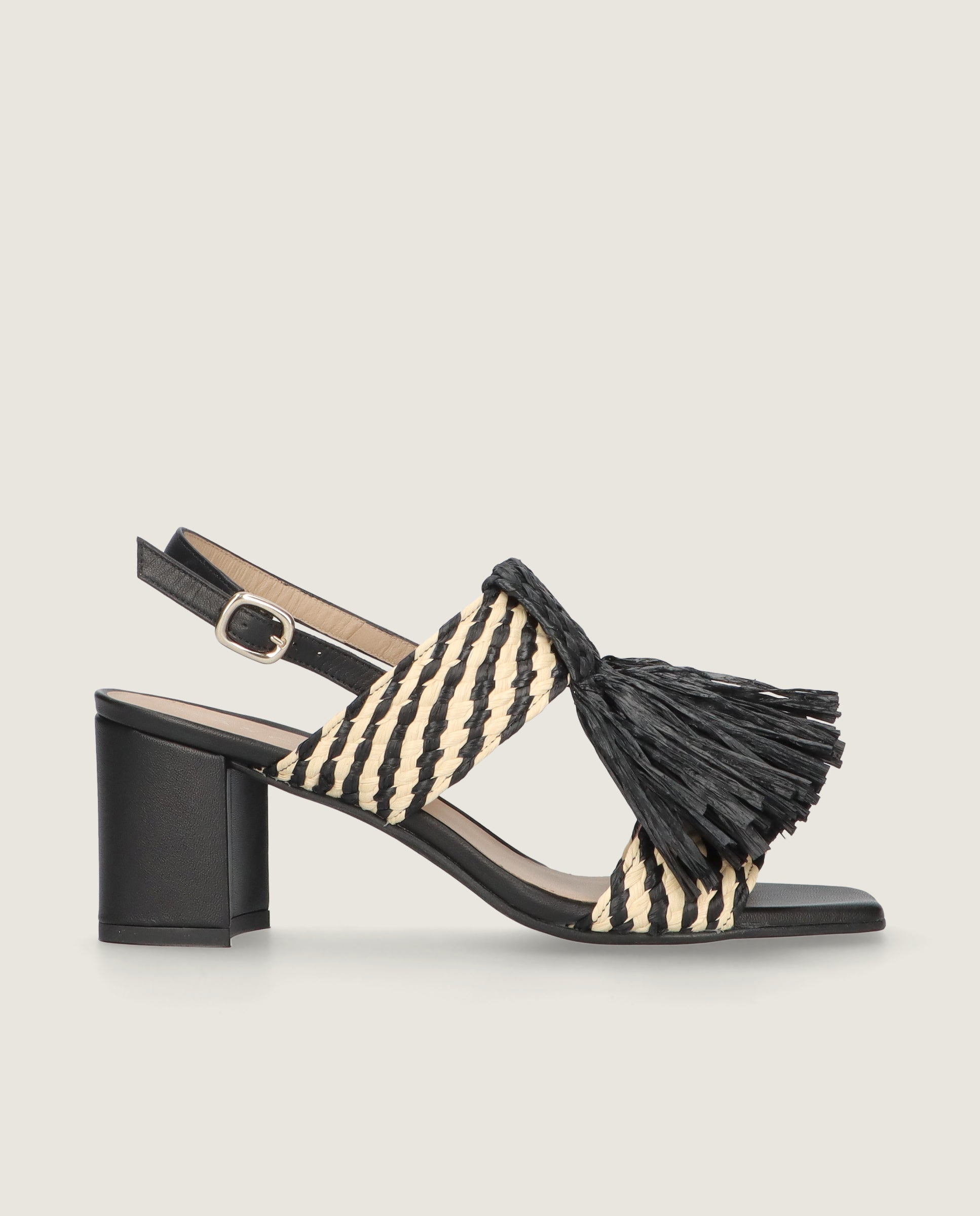 Sandalias Annie Negros Tejidos