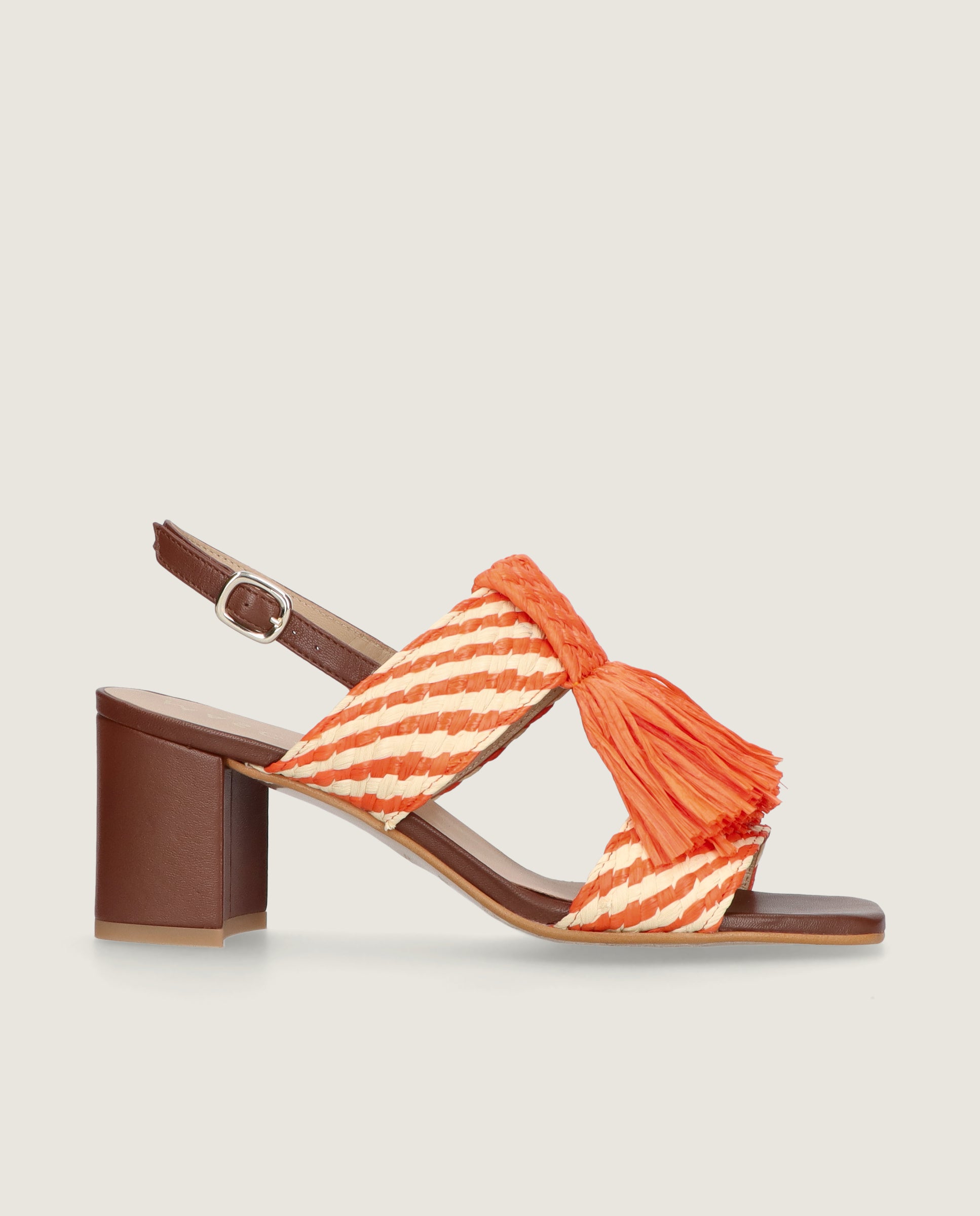 Sandalias Annie Naranjas Tejidos