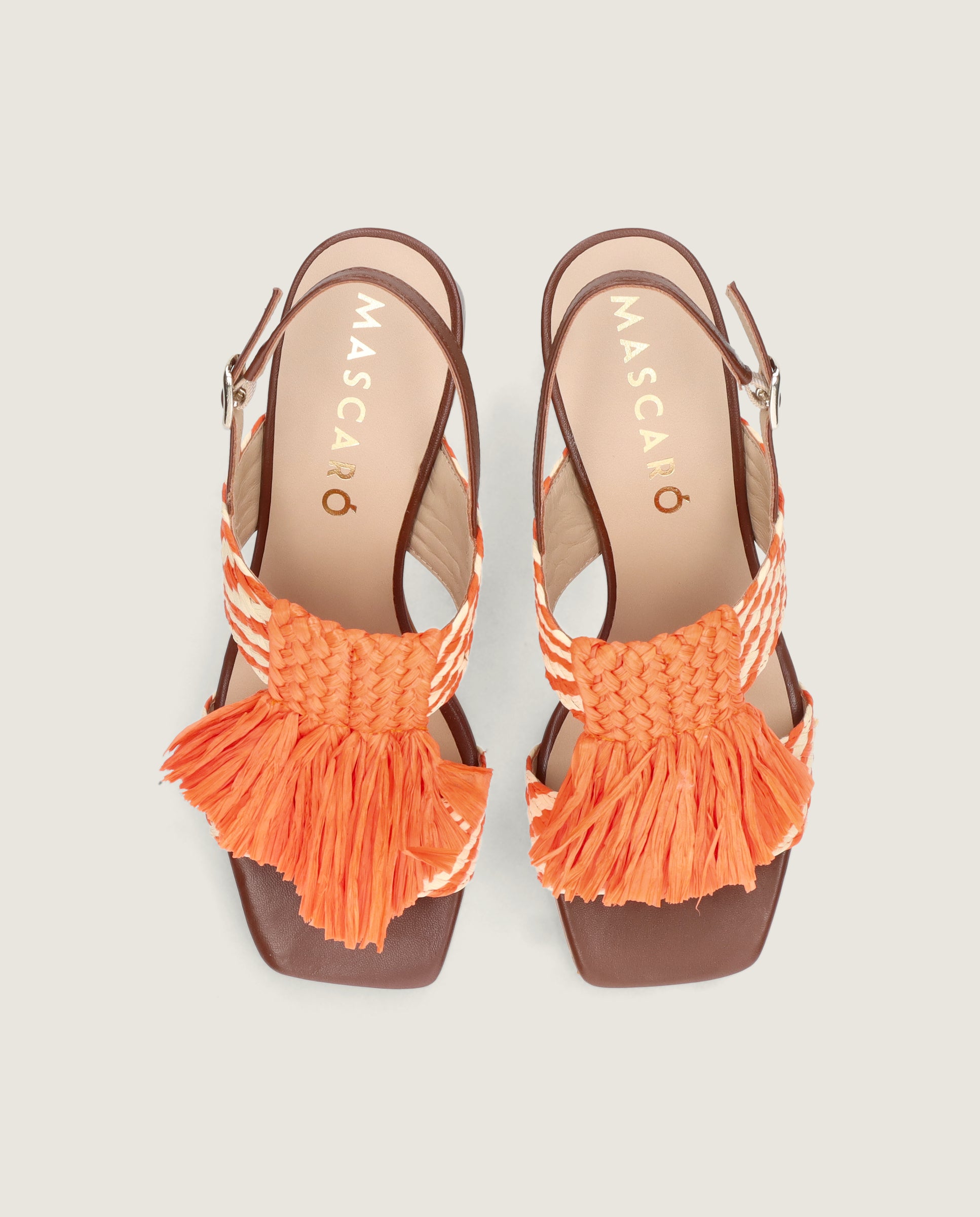 Sandalias Annie Naranjas Tejidos