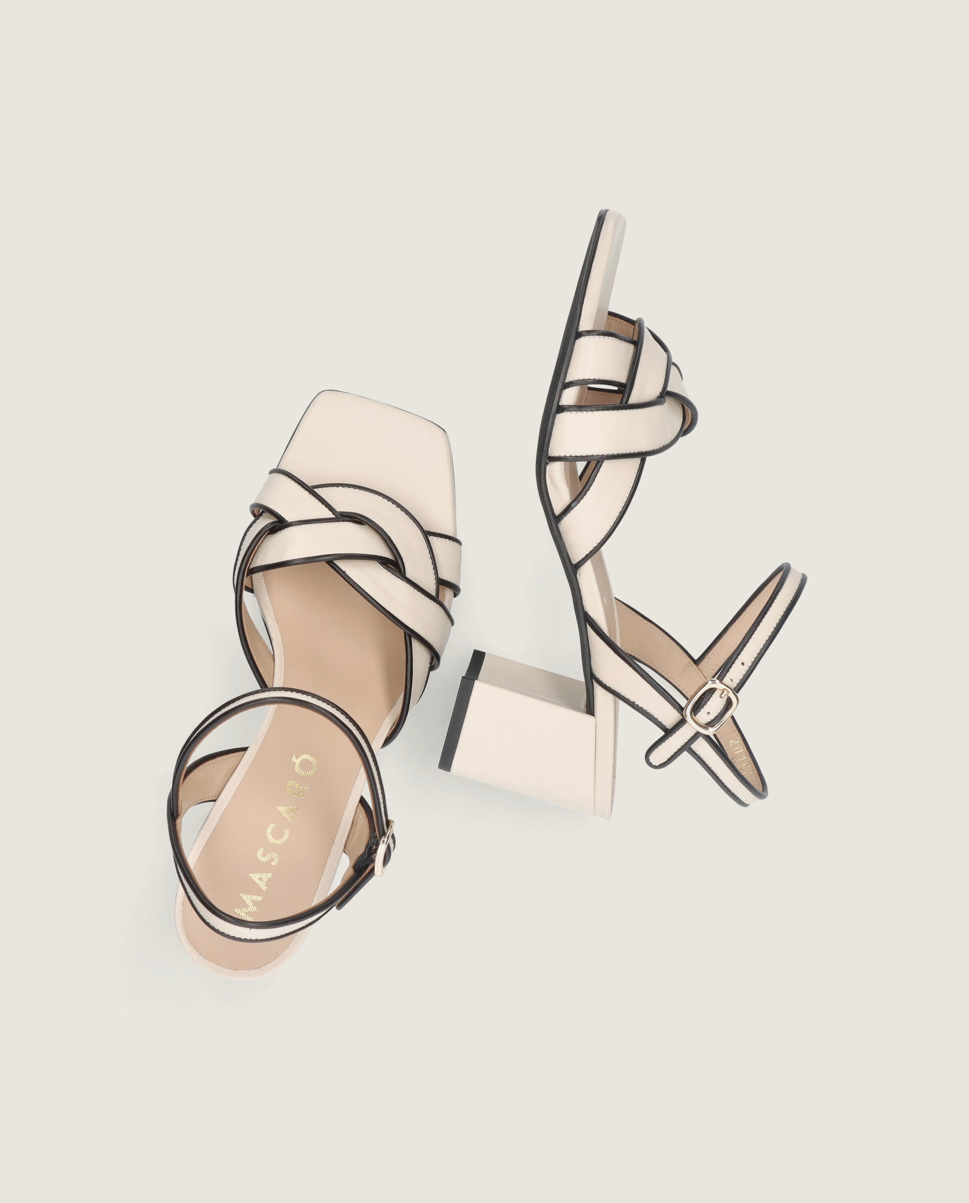 Sandalias Annie Blancos Piel