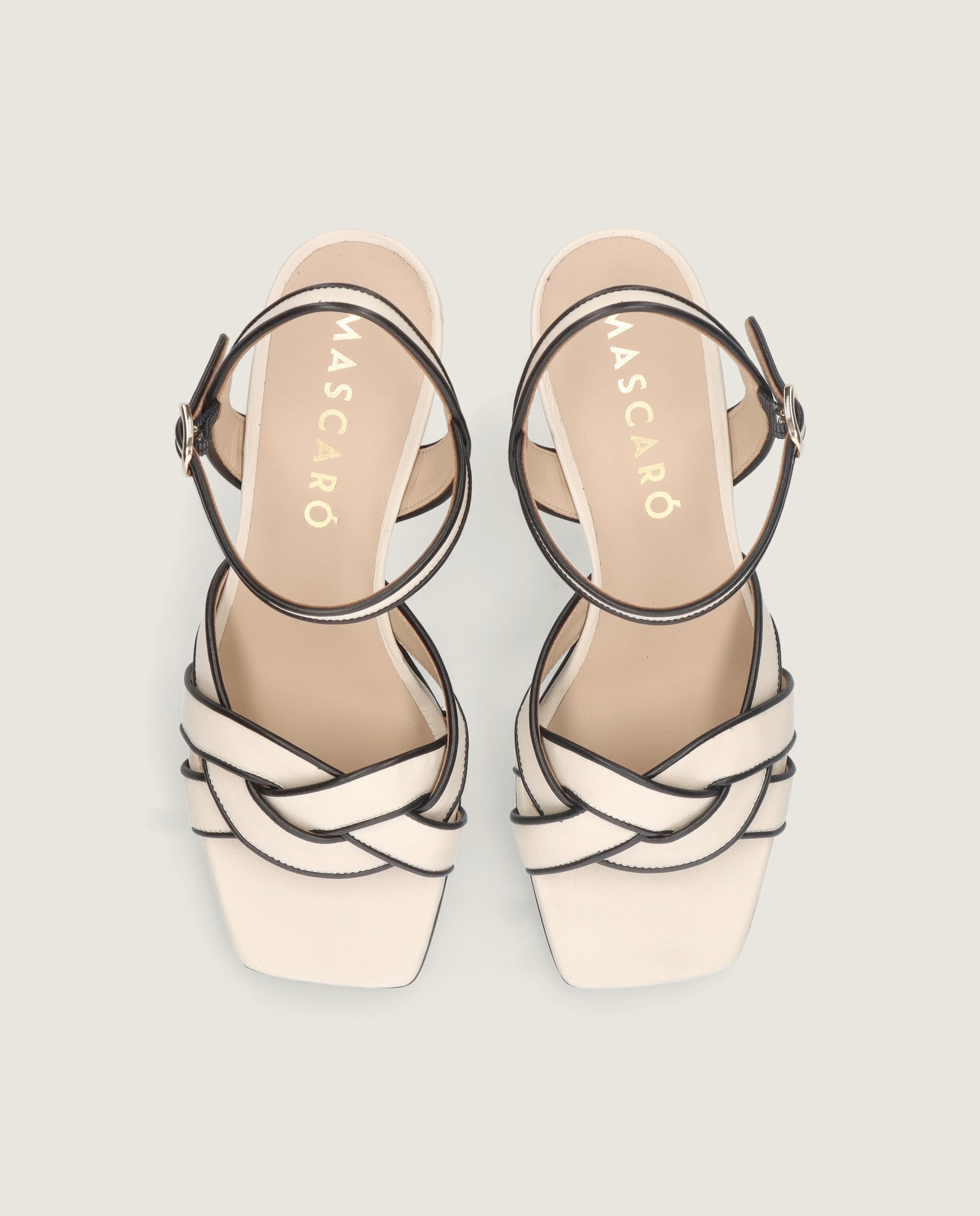Sandalias Annie Blancos Piel