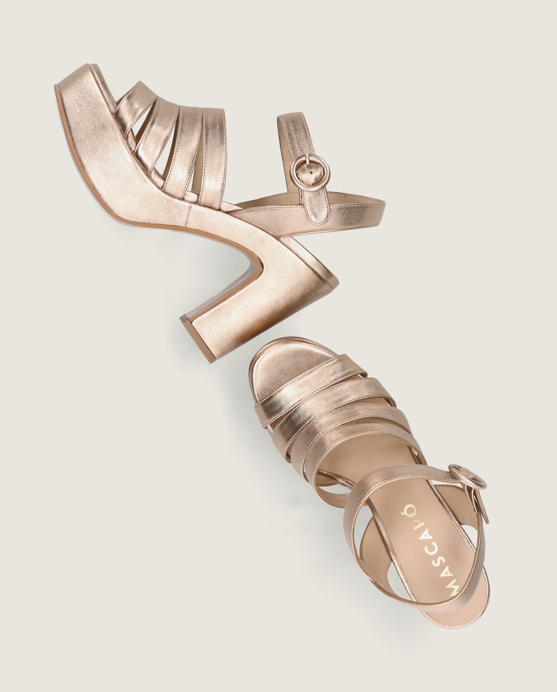 Sandalias Ruth Dorados Pieles metalizadas