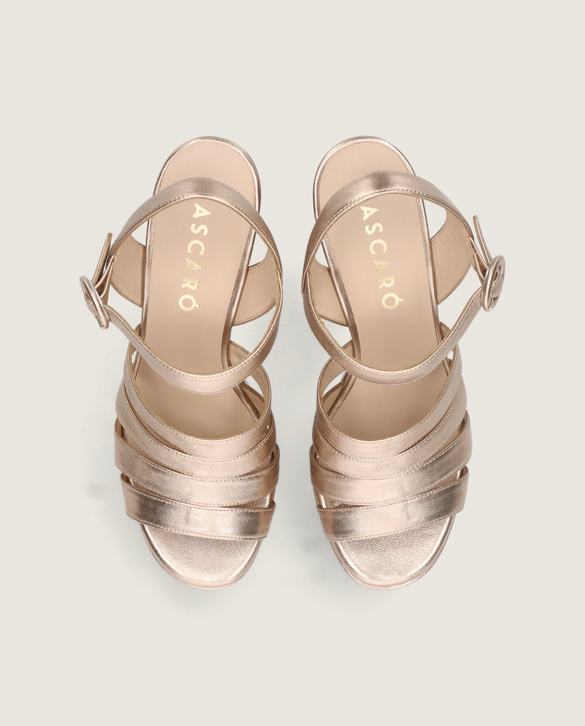 Sandalias Ruth Dorados Pieles metalizadas