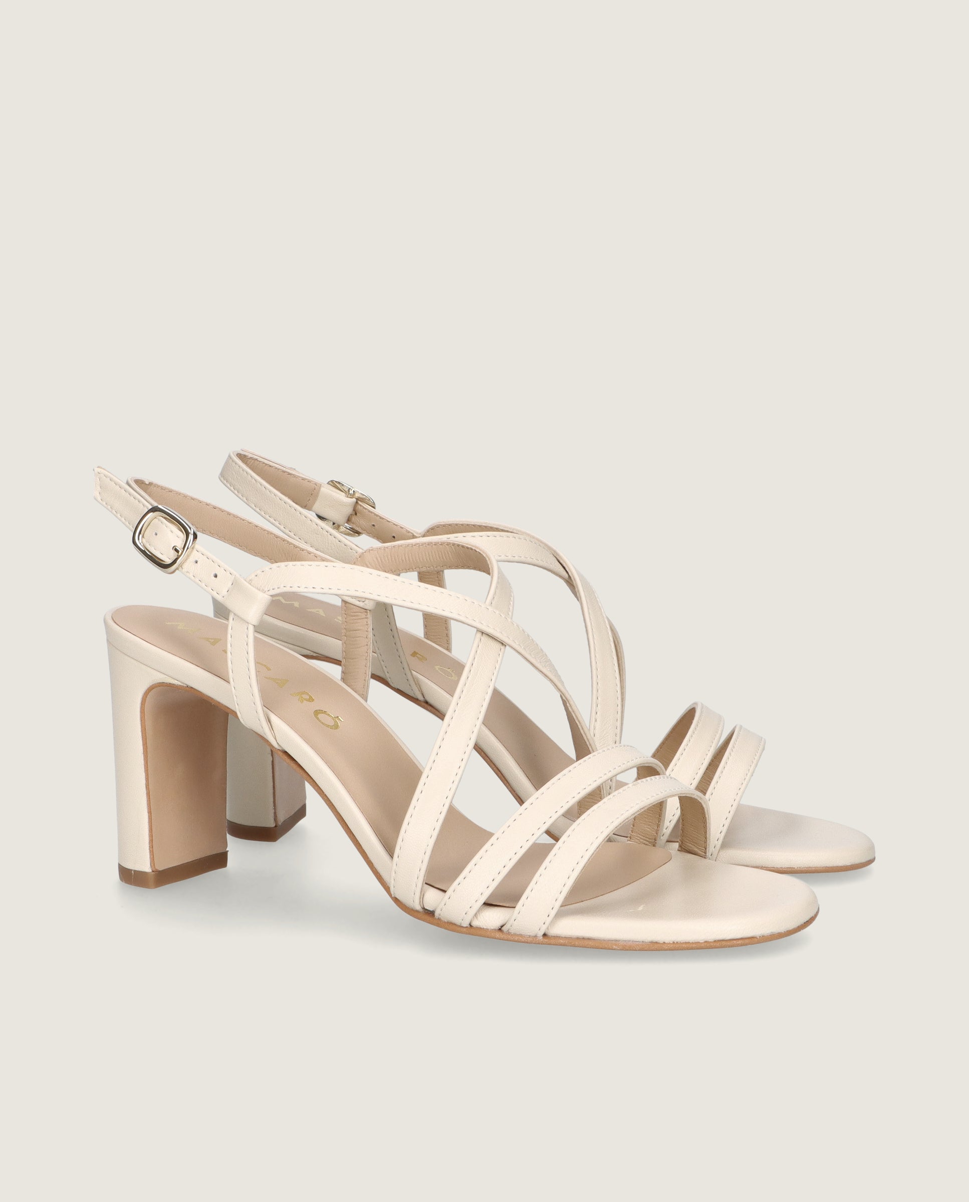 Imagen de Sandalias Maria Blancos Piel por Mascaro